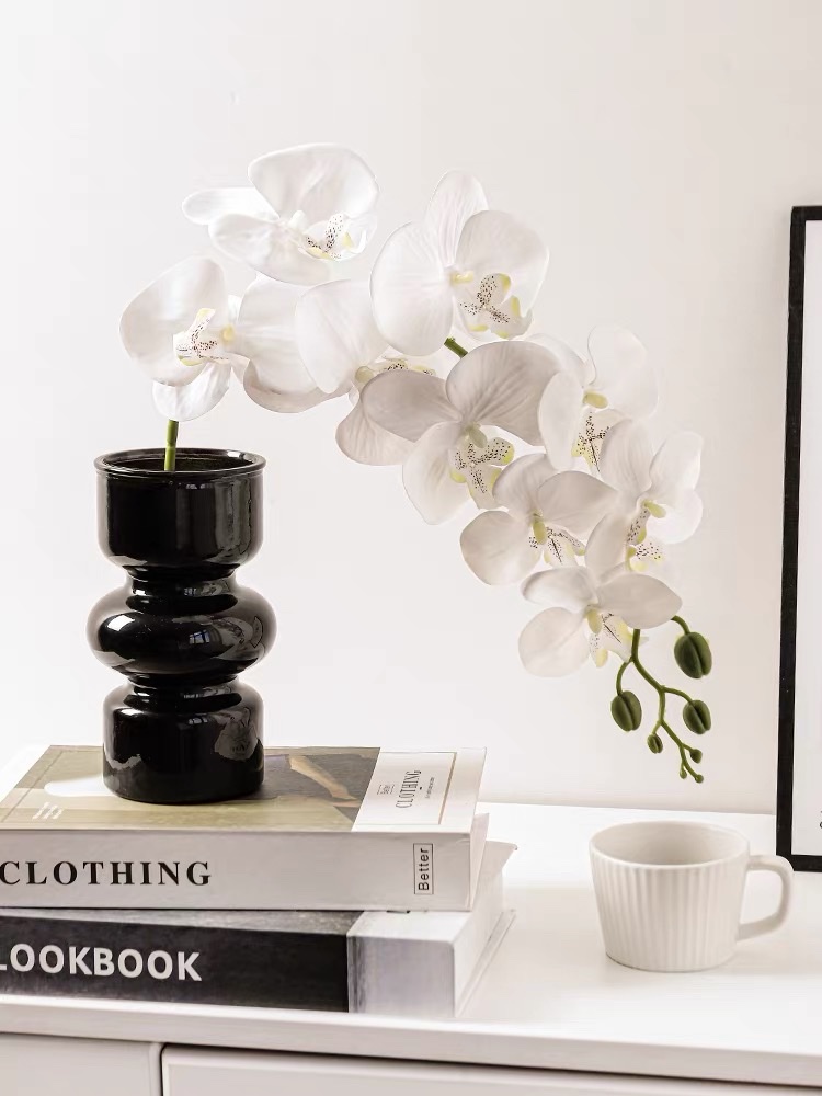 High-quality bionic Phalaenopsis artificial flower arrangement, light luxury and high-end floral art arrangement, living room decoration ornaments, artificial flowers Application Scenario