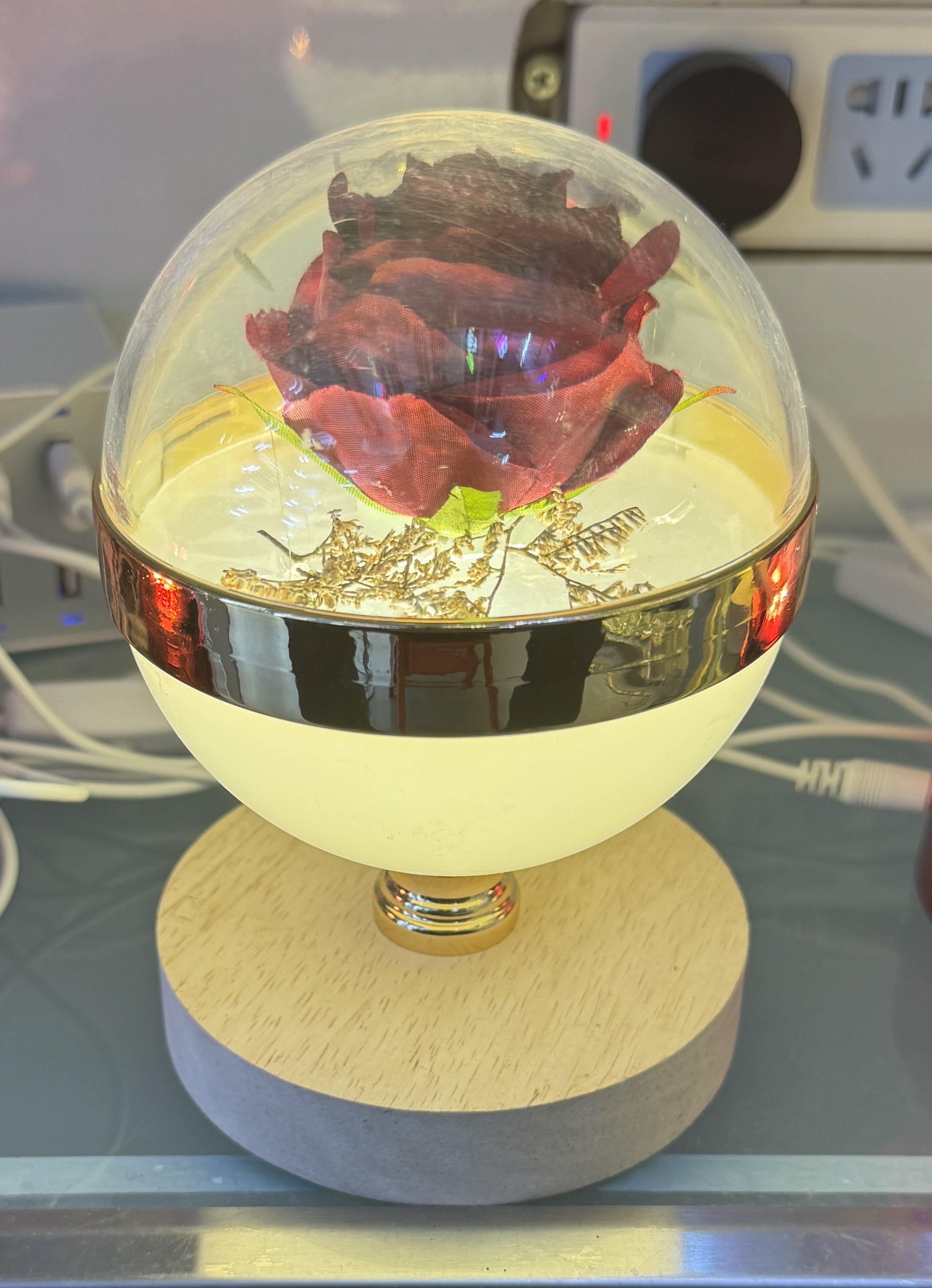 花朵旋转关节龙灯光画小摆件手工活找手工活产品图