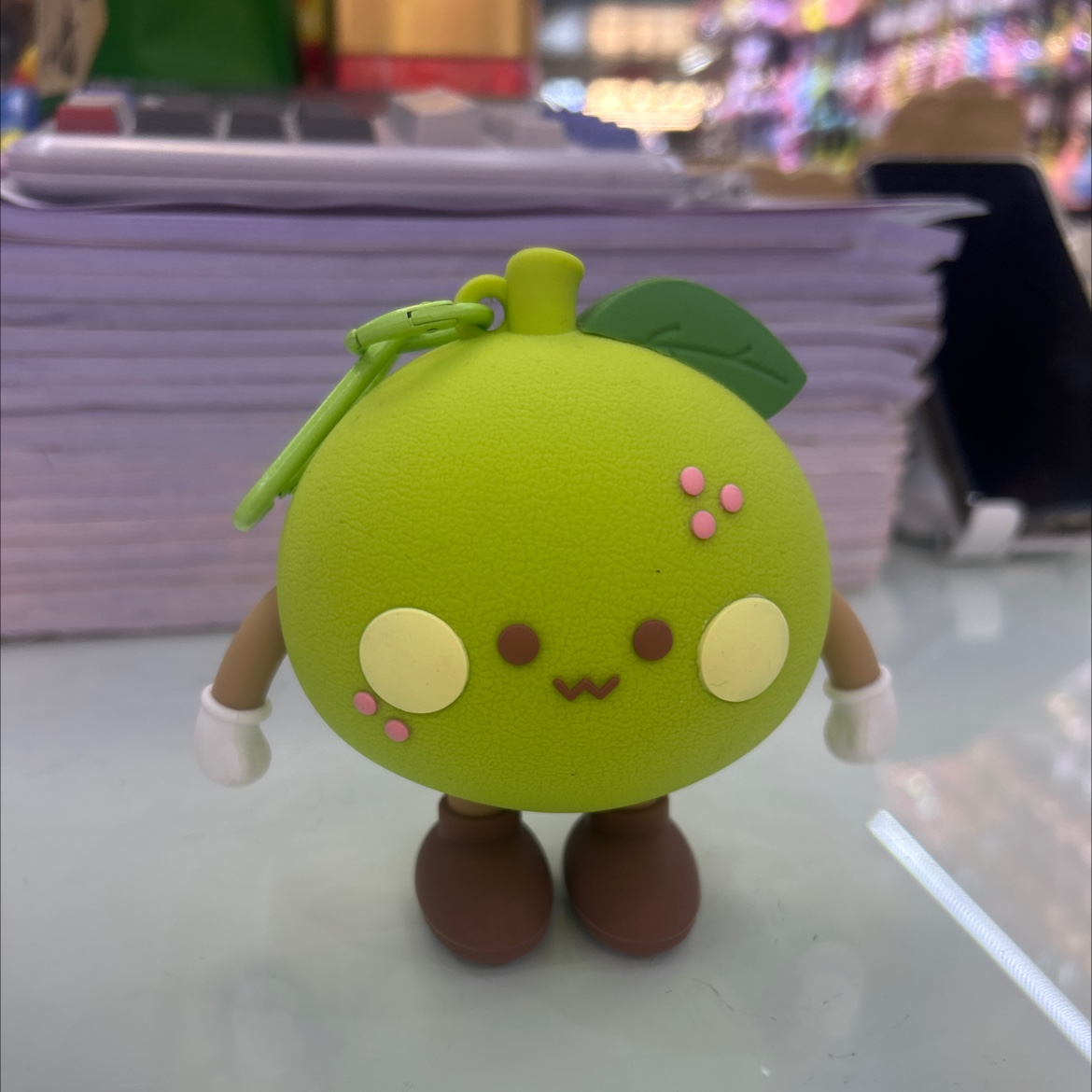 卡通硅胶钥匙扣公仔挂件防水硅胶可爱挂饰小物绿色种子钥匙扣