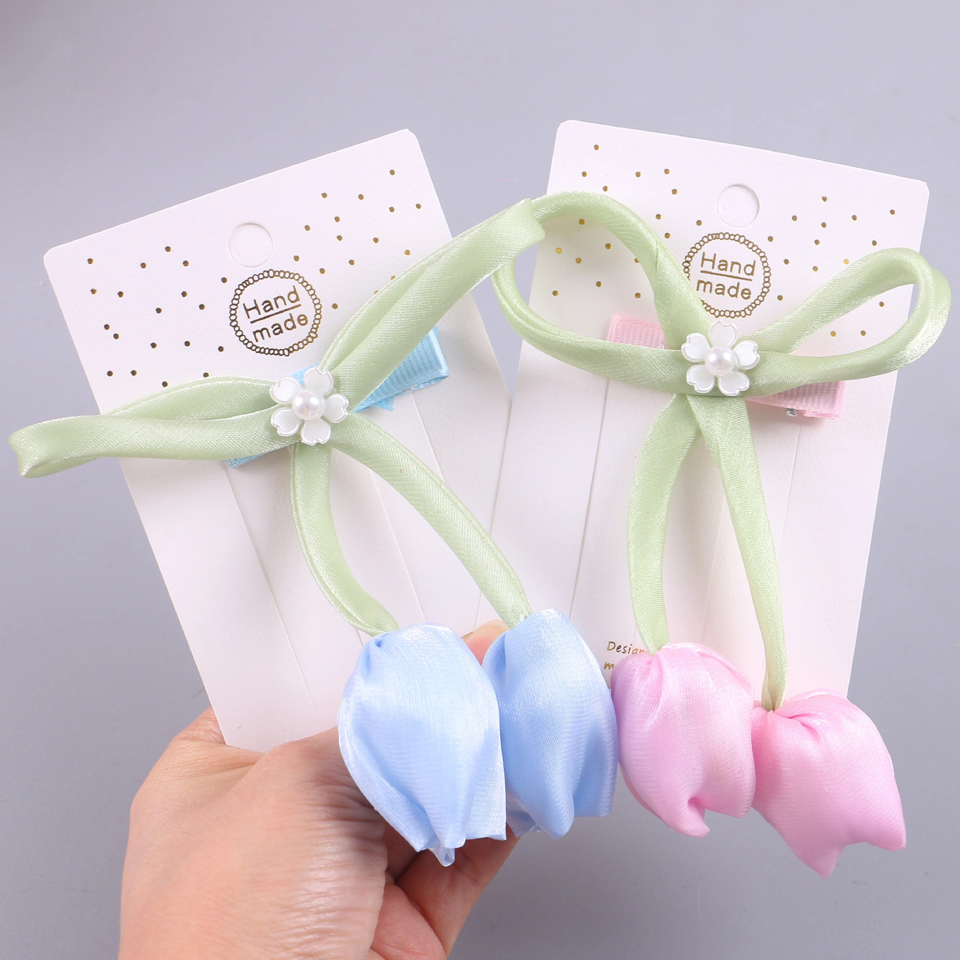 Tulip hair clips, hair nets, acrylic children's hair clips, disposable rubber bands, headwear, children's hair accessories detail image 7