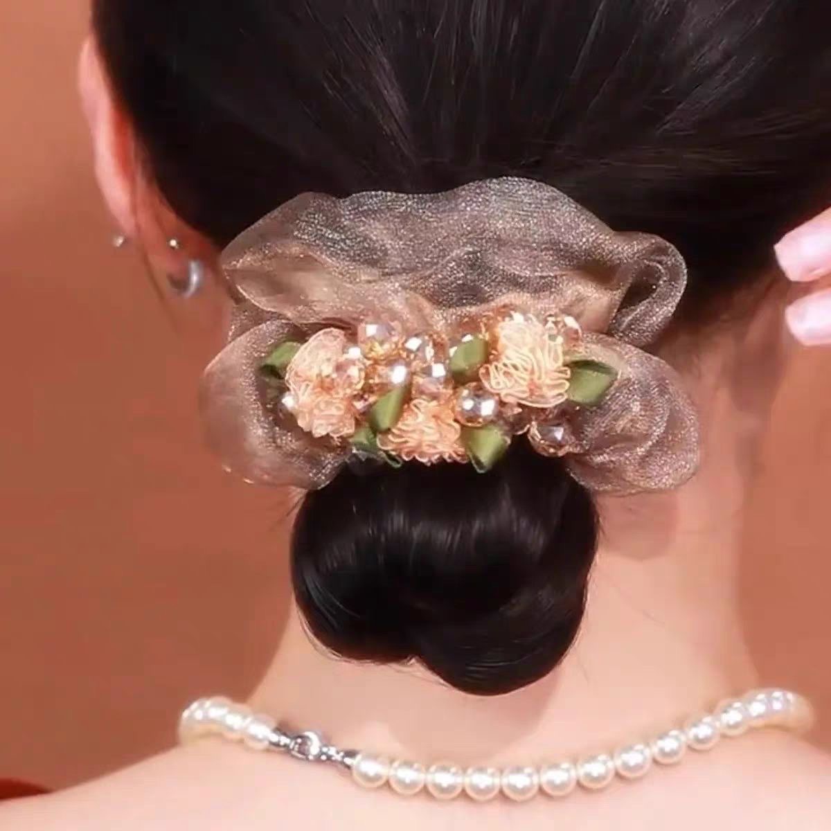 Large intestine hair band, Korean hair tie and hair accessory, women's fashionable hair band, a perfect hair binding tool detail image 9
