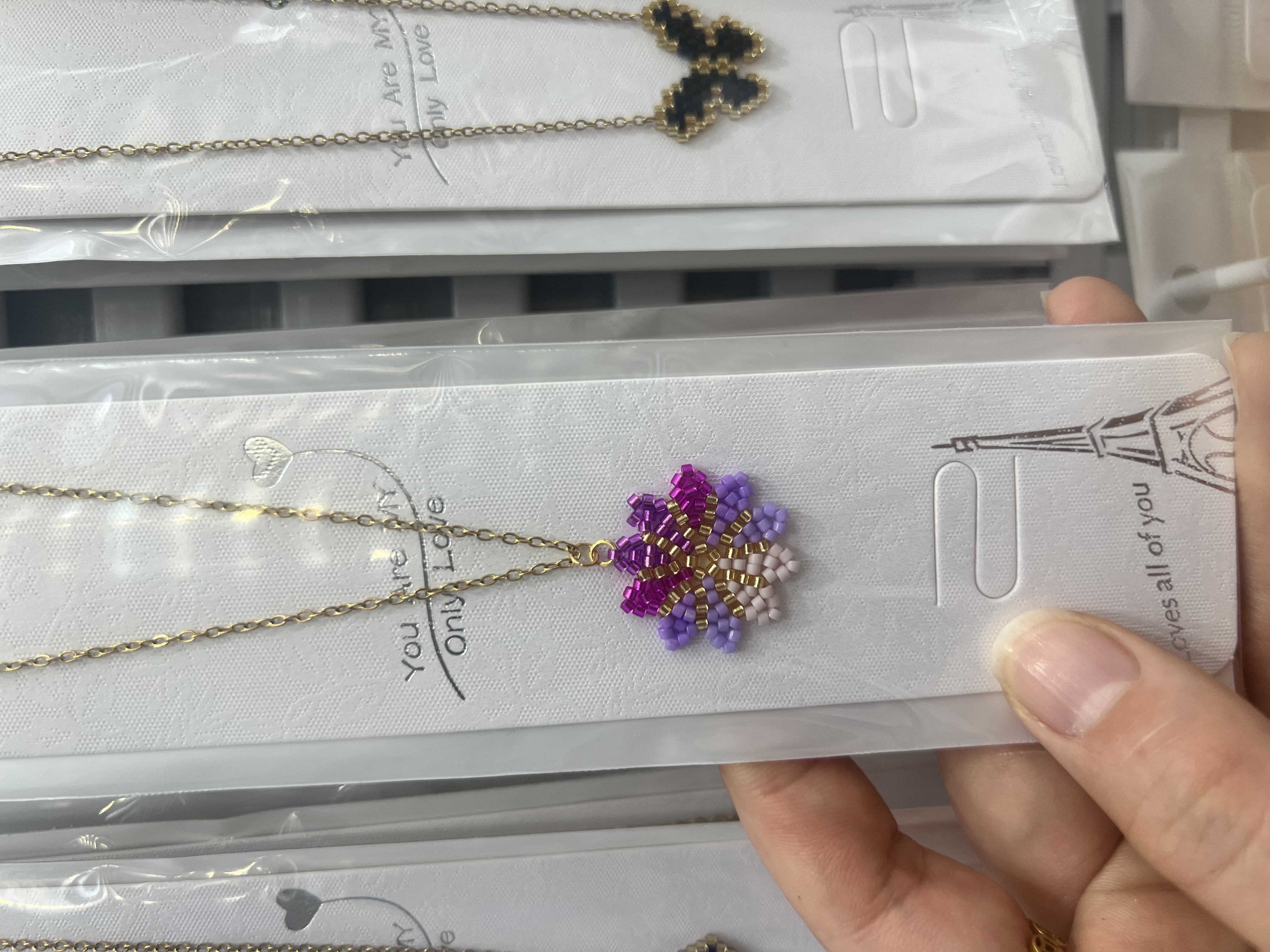 纯手工编织miyuki小花不锈钢项链 优雅简约时尚百搭女款