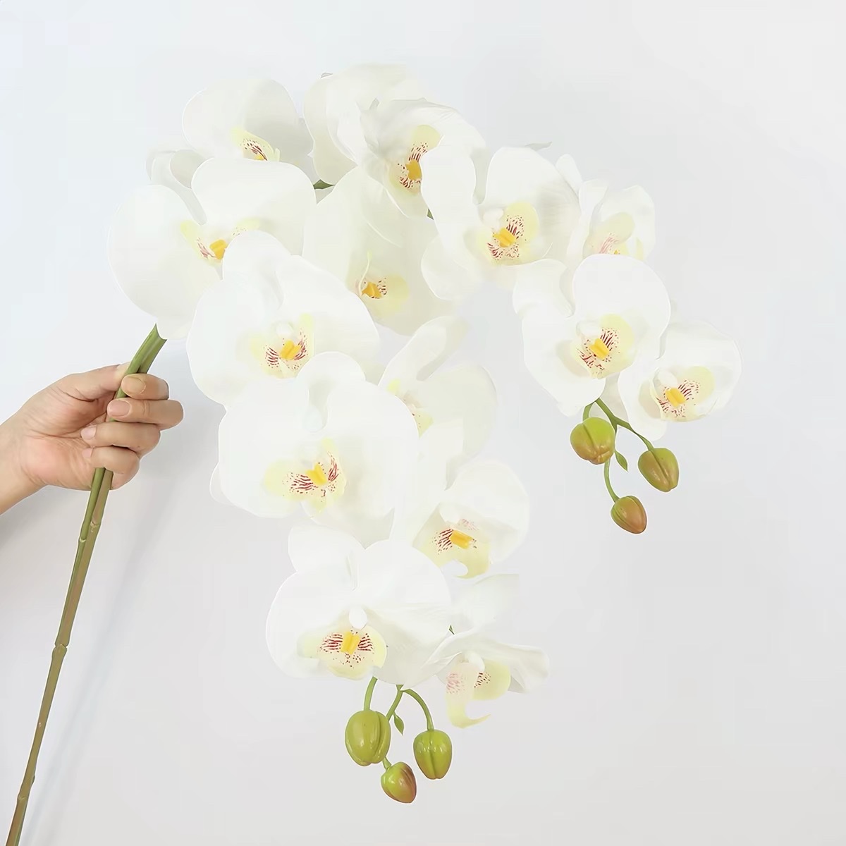 High-quality bionic Phalaenopsis artificial flower arrangement, light luxury and high-end floral art arrangement, living room decoration ornaments, artificial flowers