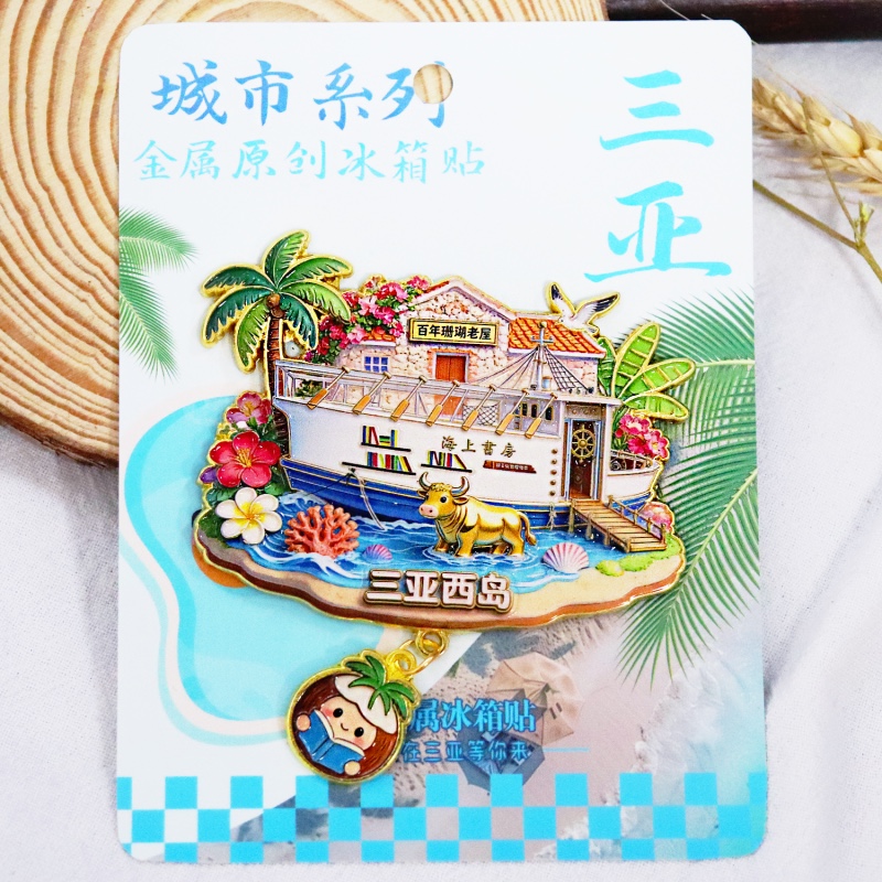 Cultural and creative fridge magnets, national trend fridge magnets, tourist souvenirs fridge magnets Application Scenario