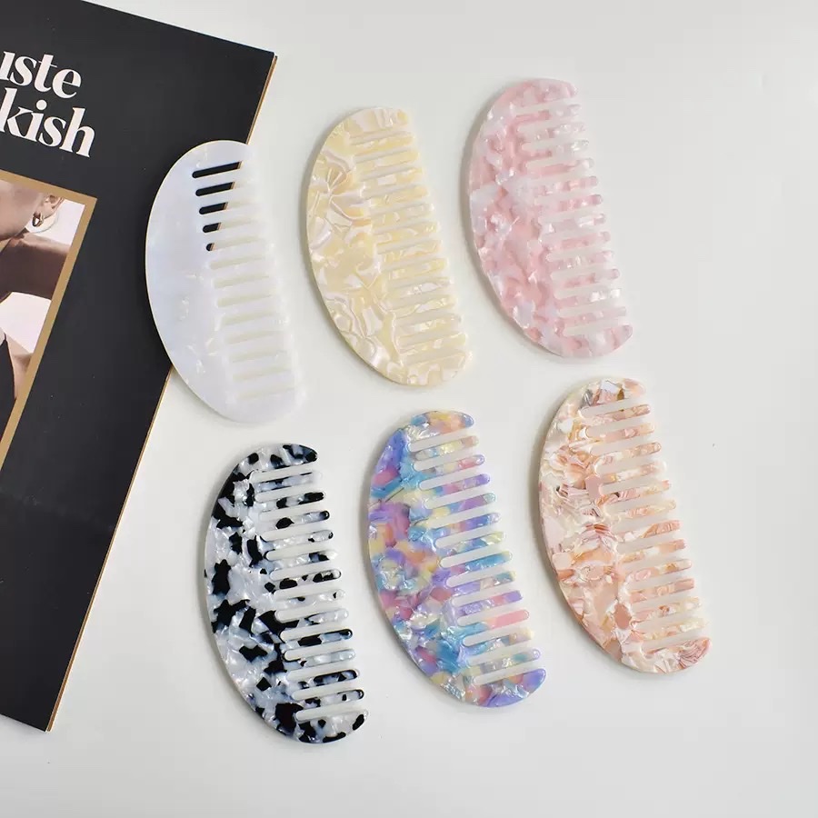 Yiwu factory direct sales of high-end anti-static acrylic sheet combs, popular combs on cross-border e-commerce details Picture