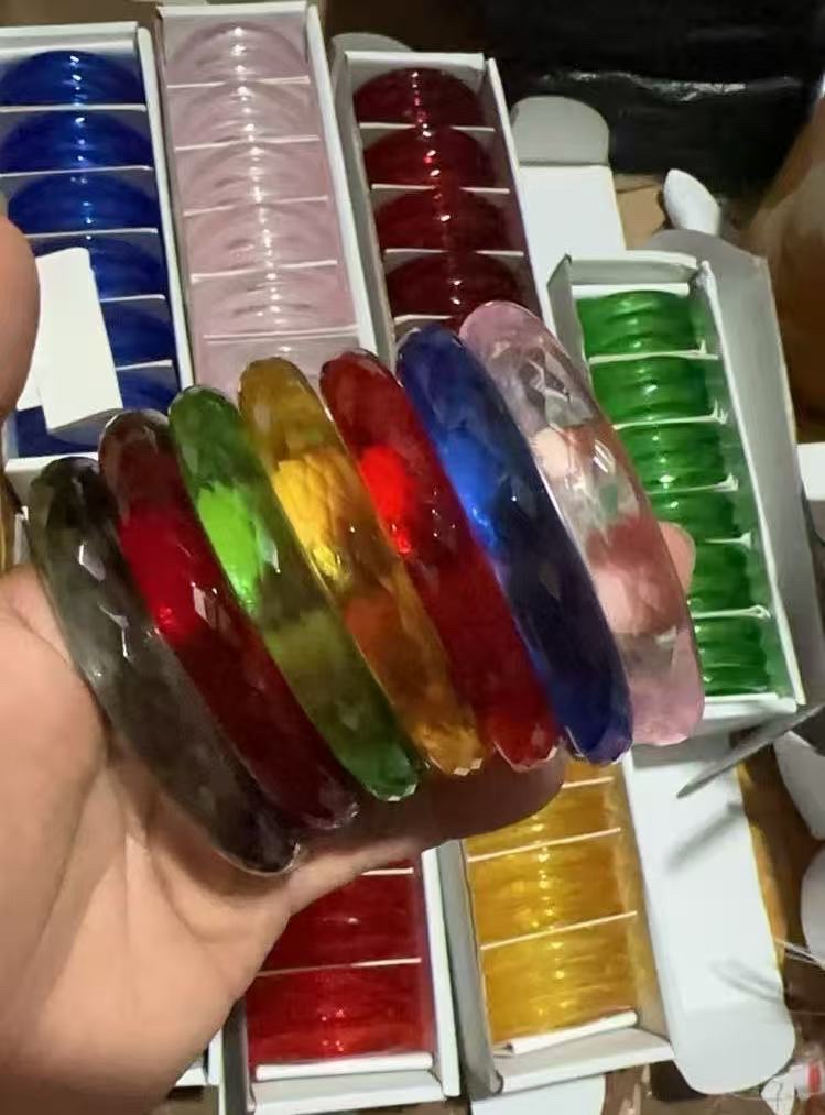 玻璃手镯切面 猫眼石手镯切面厂家直销饰品配件饰品