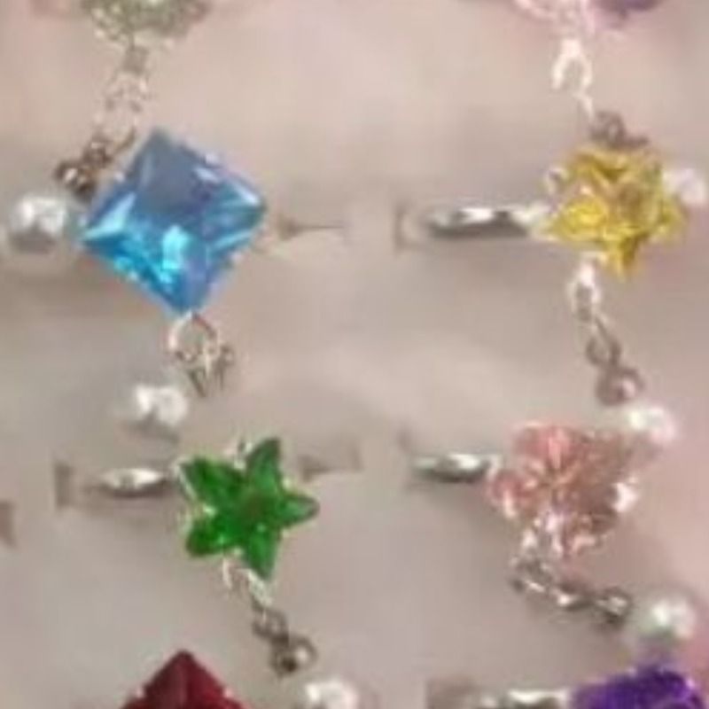 儿童戒指公主儿童水晶宝石戒指女孩可爱卡通饰品礼盒女童钻石戒指戒指