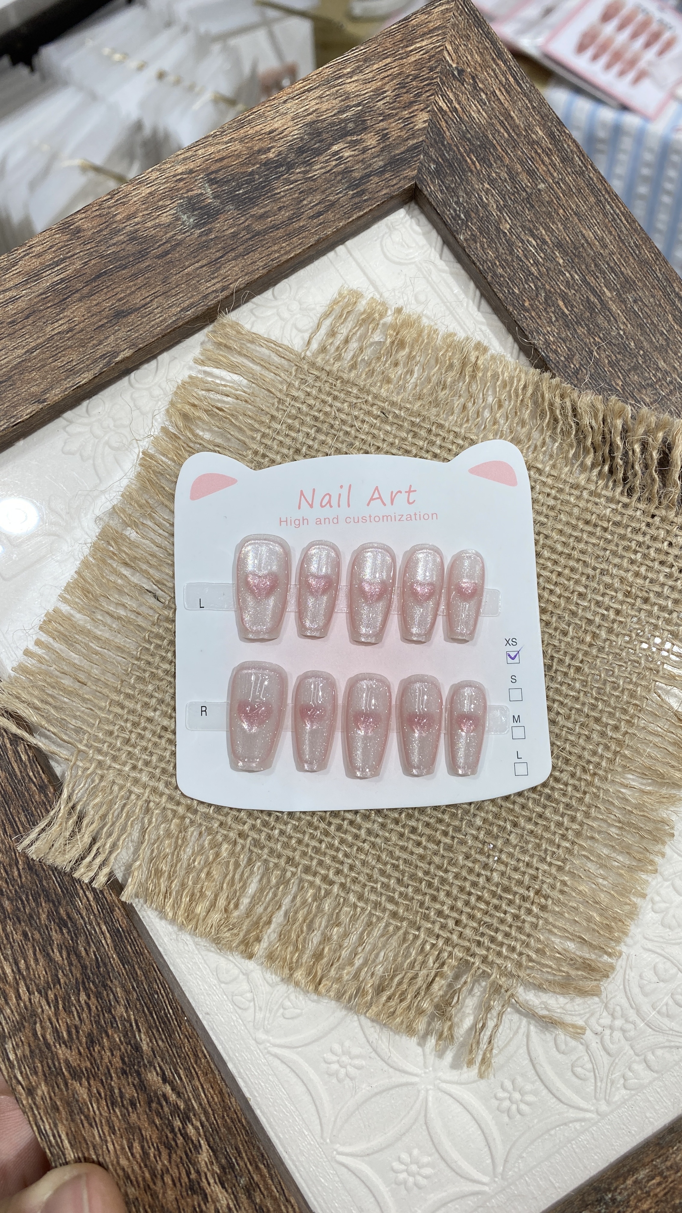 The 2026 new style of nail art wearable nail pieces exude a sense of high-end whitening and a gentle atmosphere