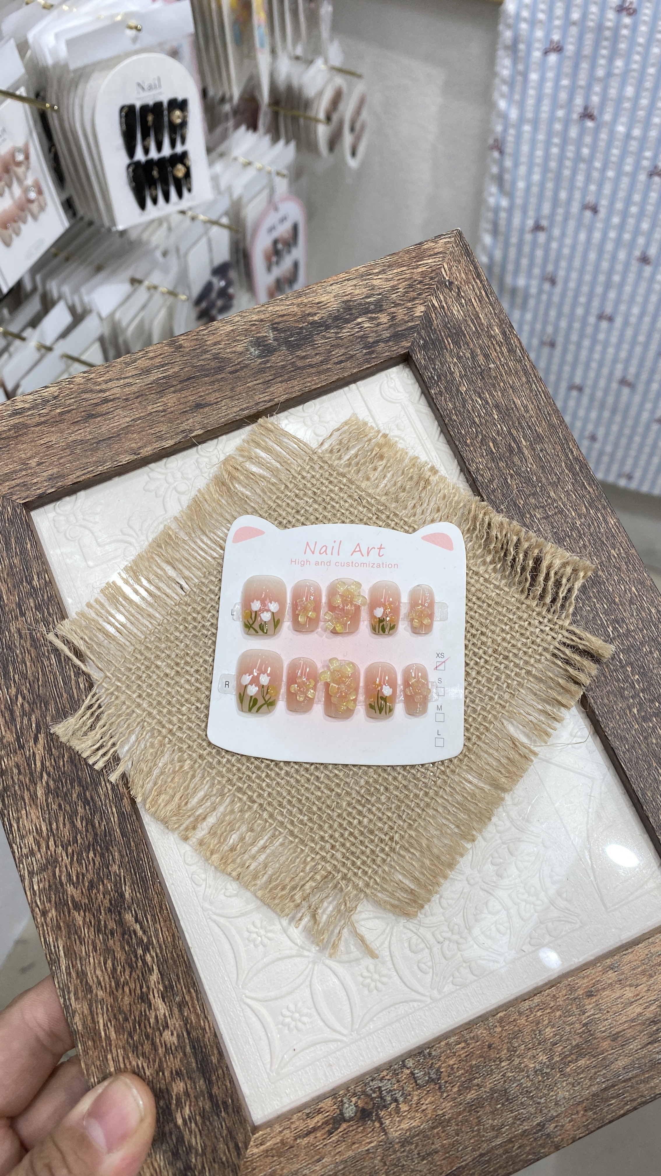 2026 New handmade wearable nail art with a high-end feel. Spring new short wearable nail pieces