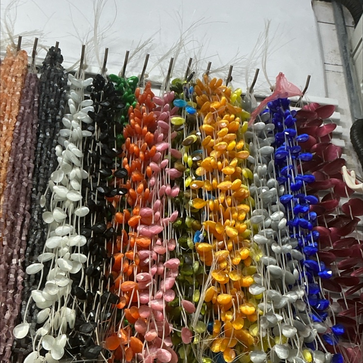 猫眼石水滴切面DIY饰品配件手工