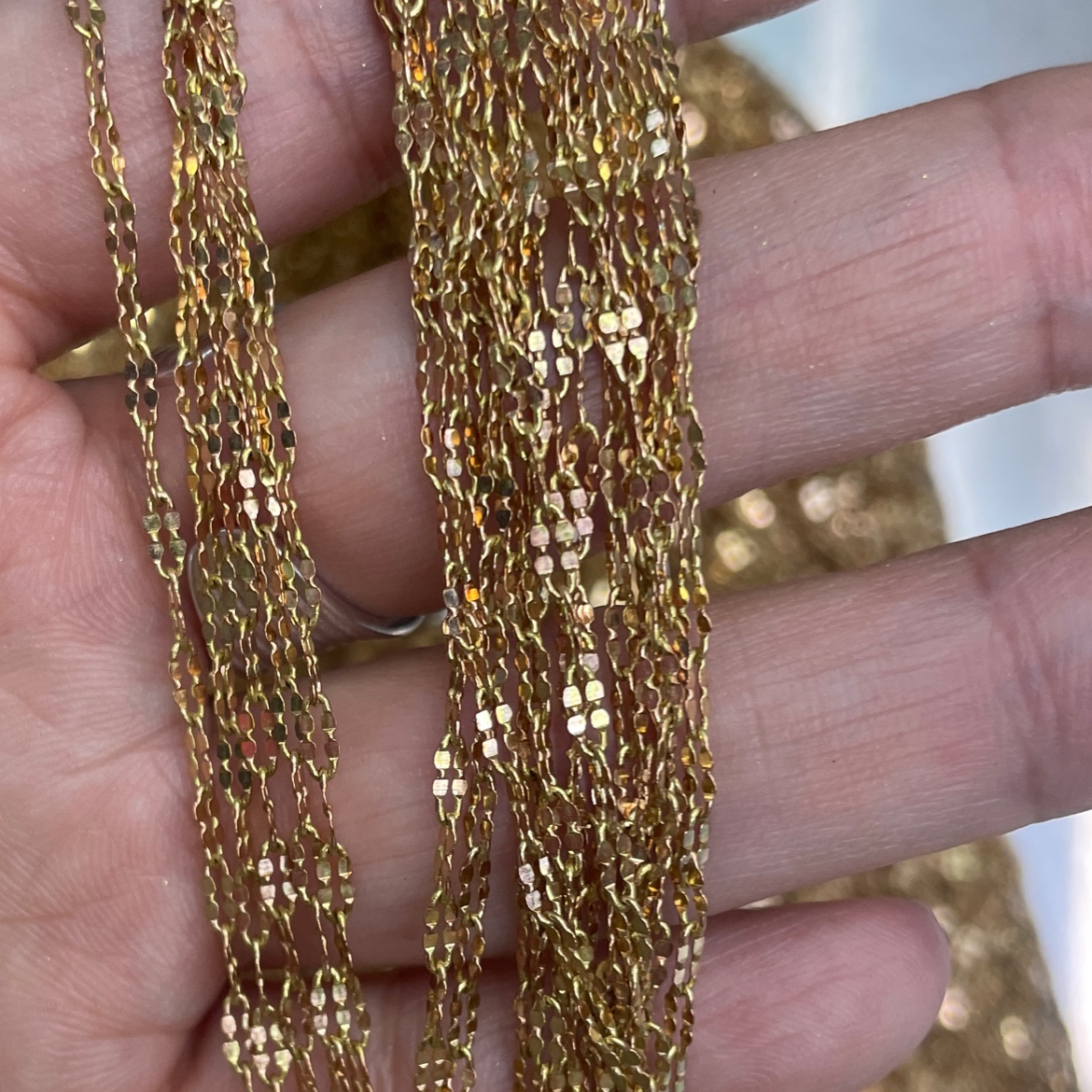 245ky双压 铜链 嘴唇链 DIY 可电镀 真贱电镀保色链子