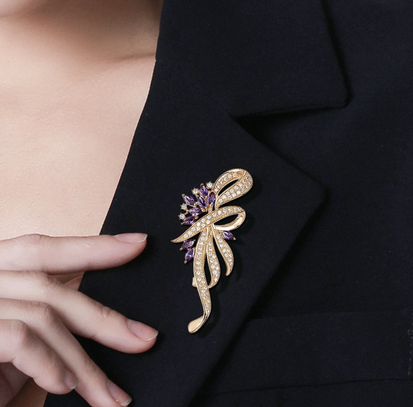 女士西装胸花胸针女款高端精致时尚高档女衣服别针