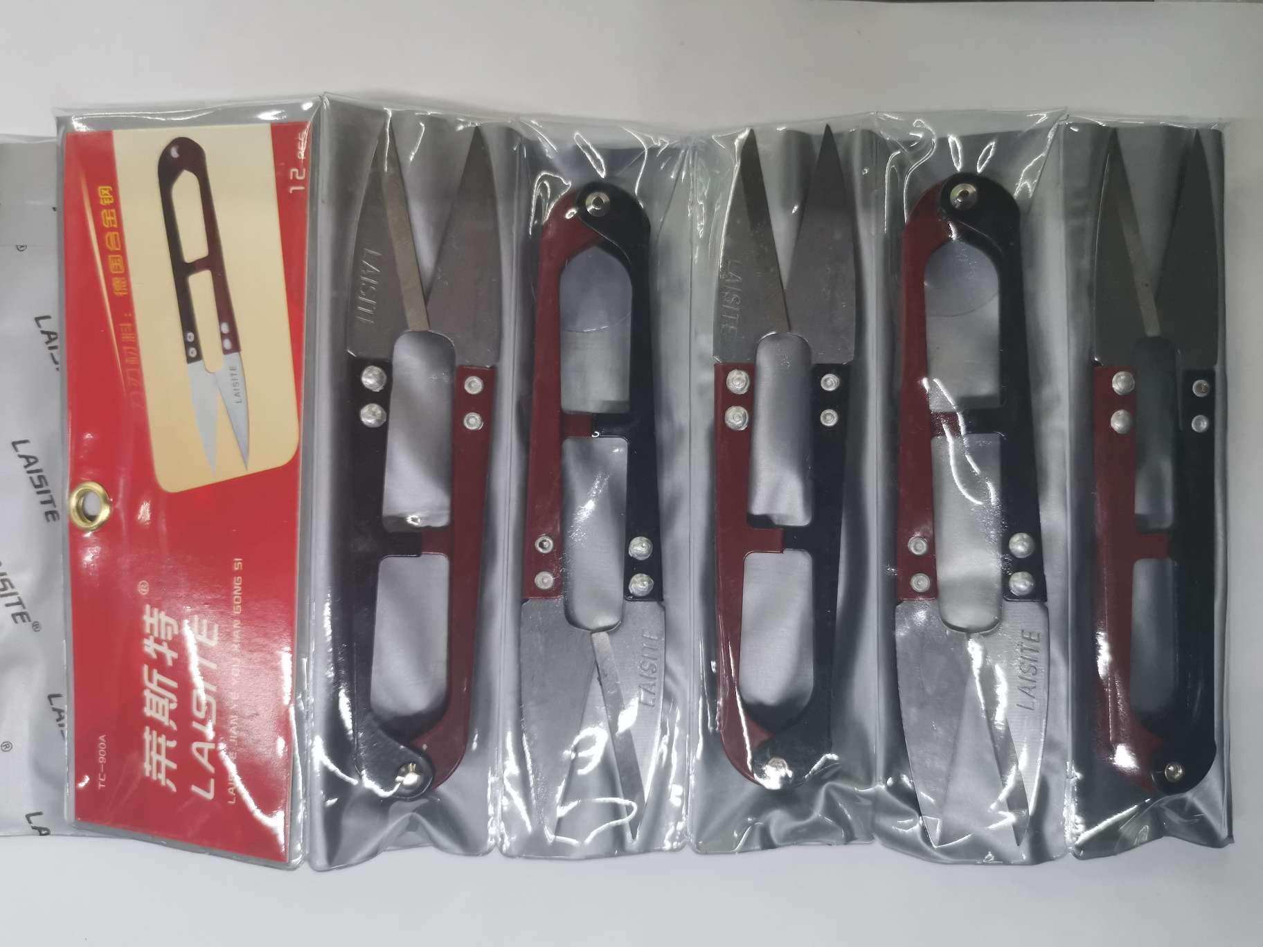 莱斯特纱剪服装小剪子专用剪线头弹簧剪十字绣U型剪剪刀不锈钢 纱翦车工小剪刀剪线头小剪刀