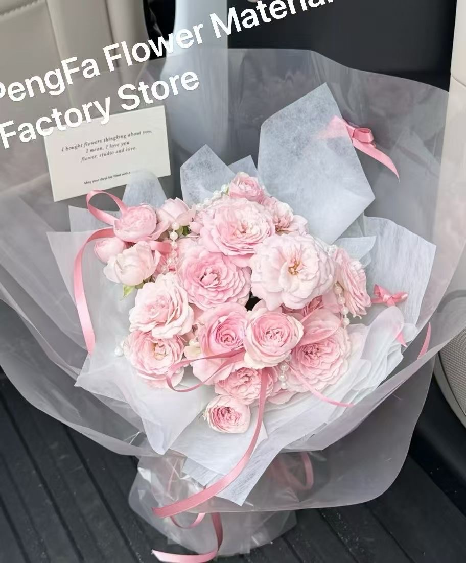 Pengfa Packaging Factory Store Small milk cotton flower lining Paper, pull-out milk cotton paper, waterproof base paper, pleated flower bouquet wrapping paper, DIY flower packaging, flower packaging, flower packaging, pleated paper detail image 8