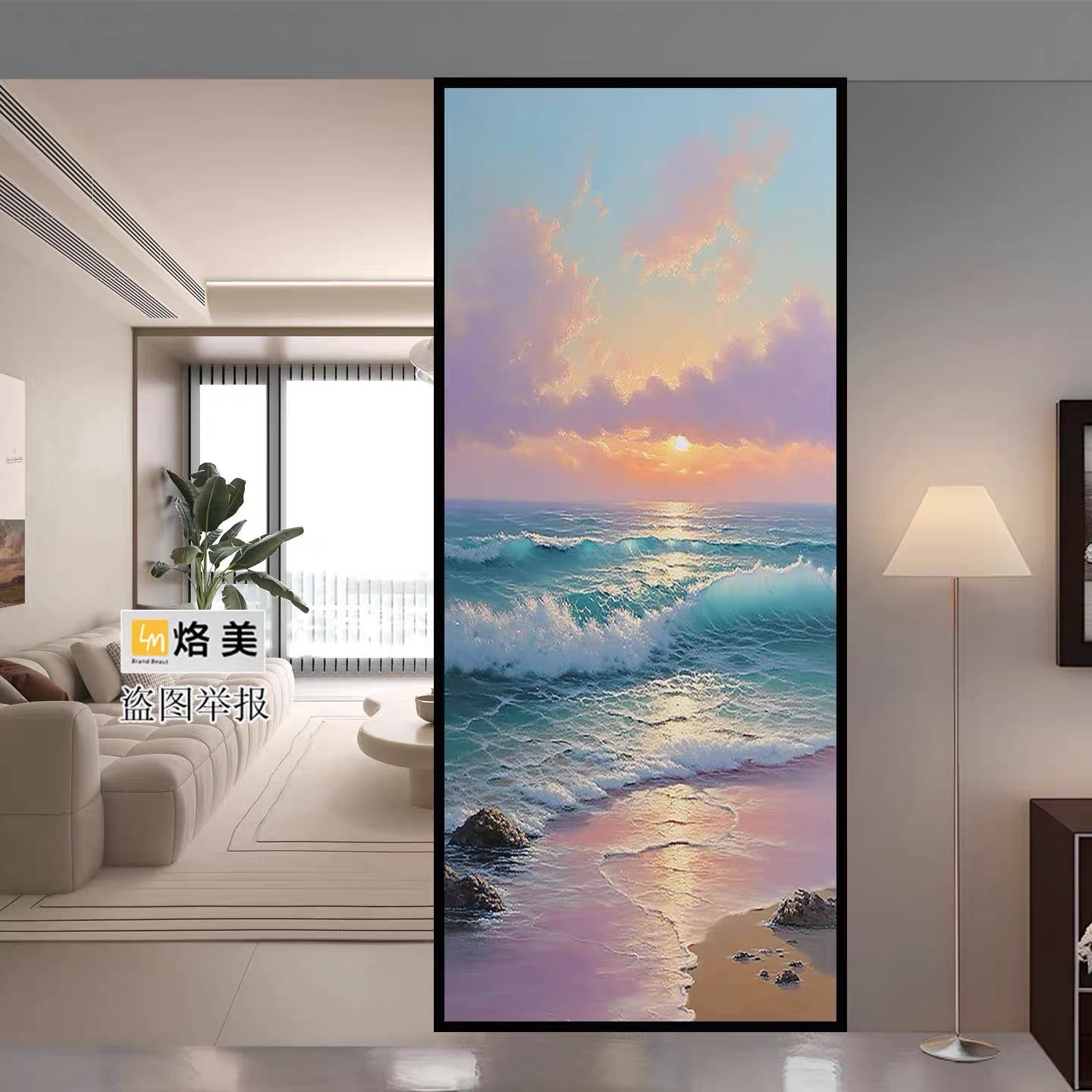 农村客厅装饰画油画画布画房间画简约风格挂画，全手绘油画细节图