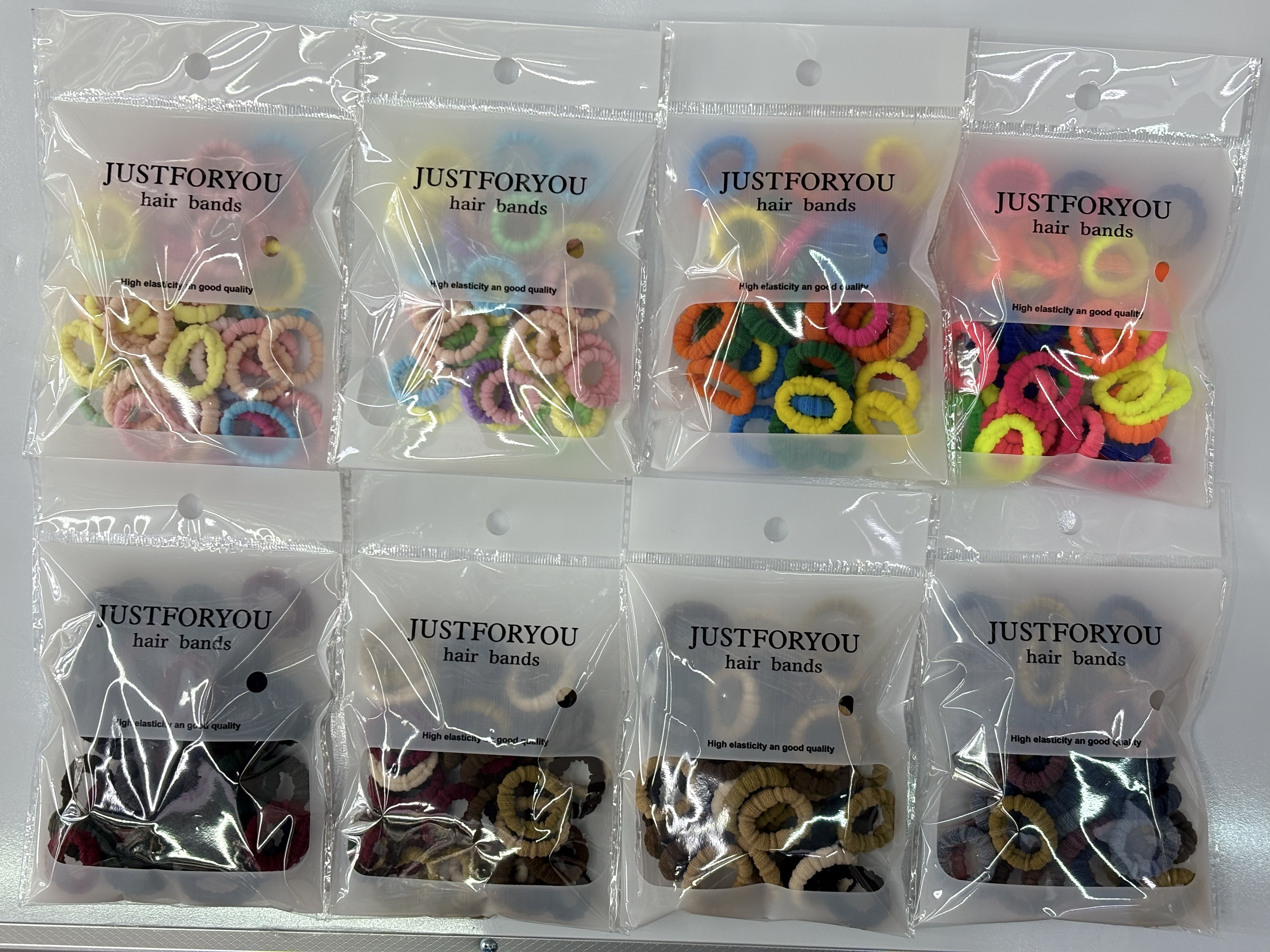 justforyou export bag 40 jacquard towel rings, children's hair ties, hair bands and headwear Item Picture
