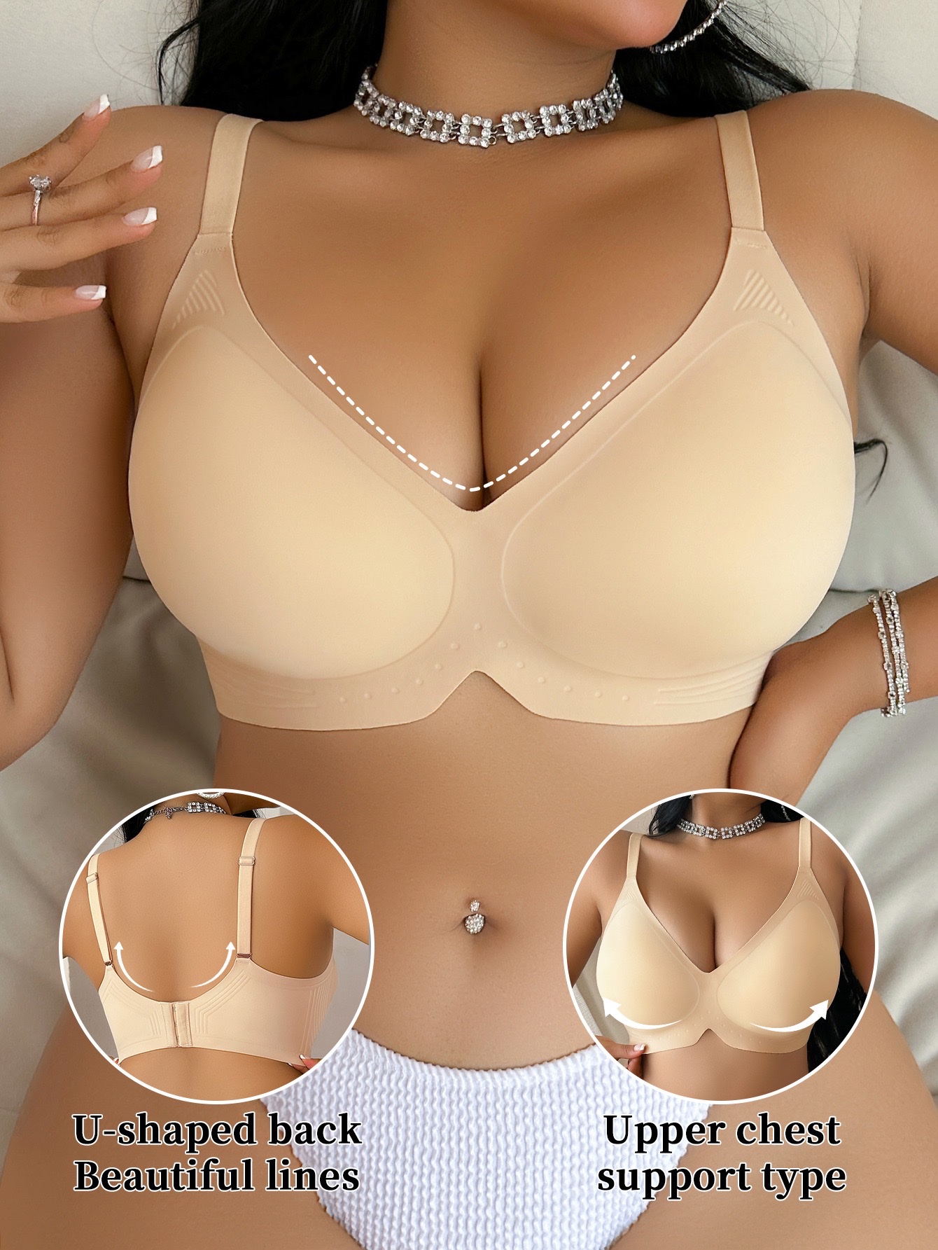 Cross-border plus-size underwear: large bust, small bust, anti-sagging, soft support, gathering, no steel ring, sports bra, large cup bra pic 20