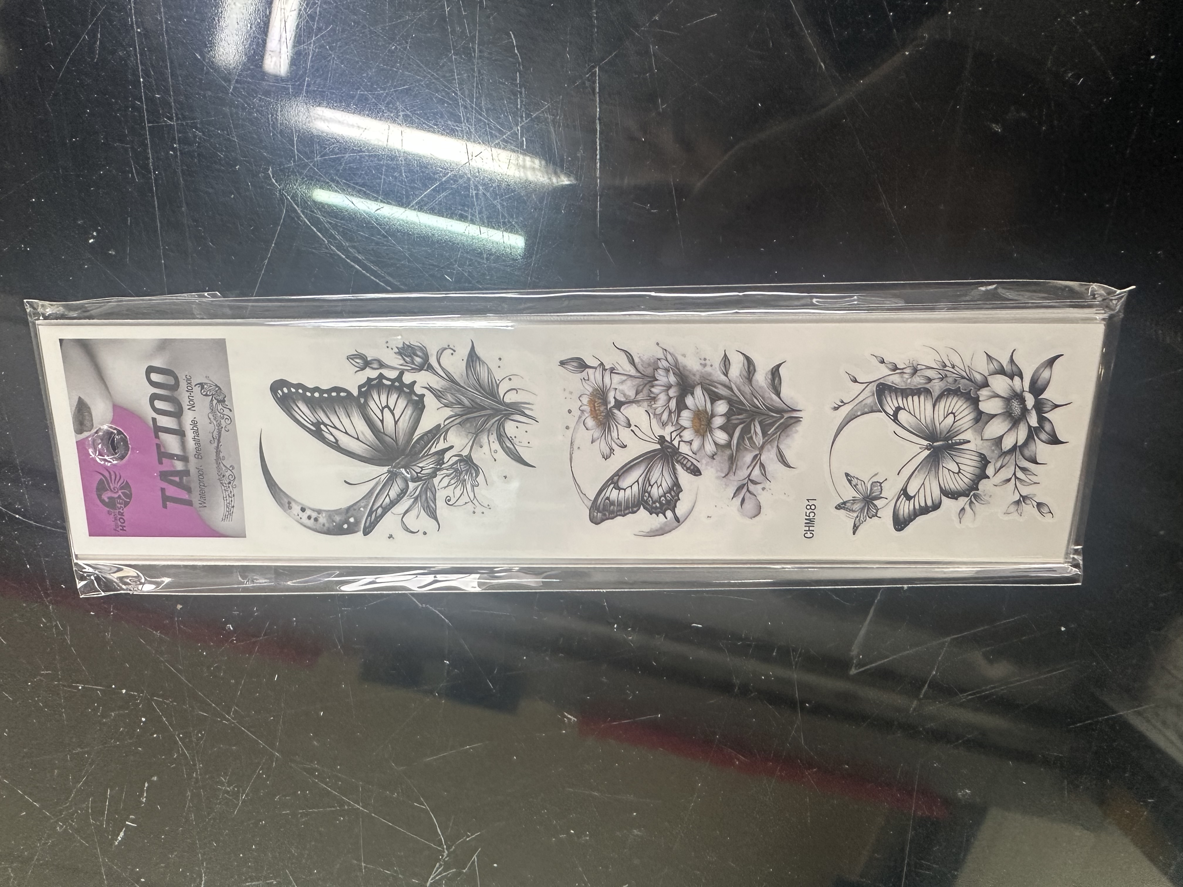 纹身贴莲花球迷贴纸拉丁语系列印度风纹身贴纸材料环保