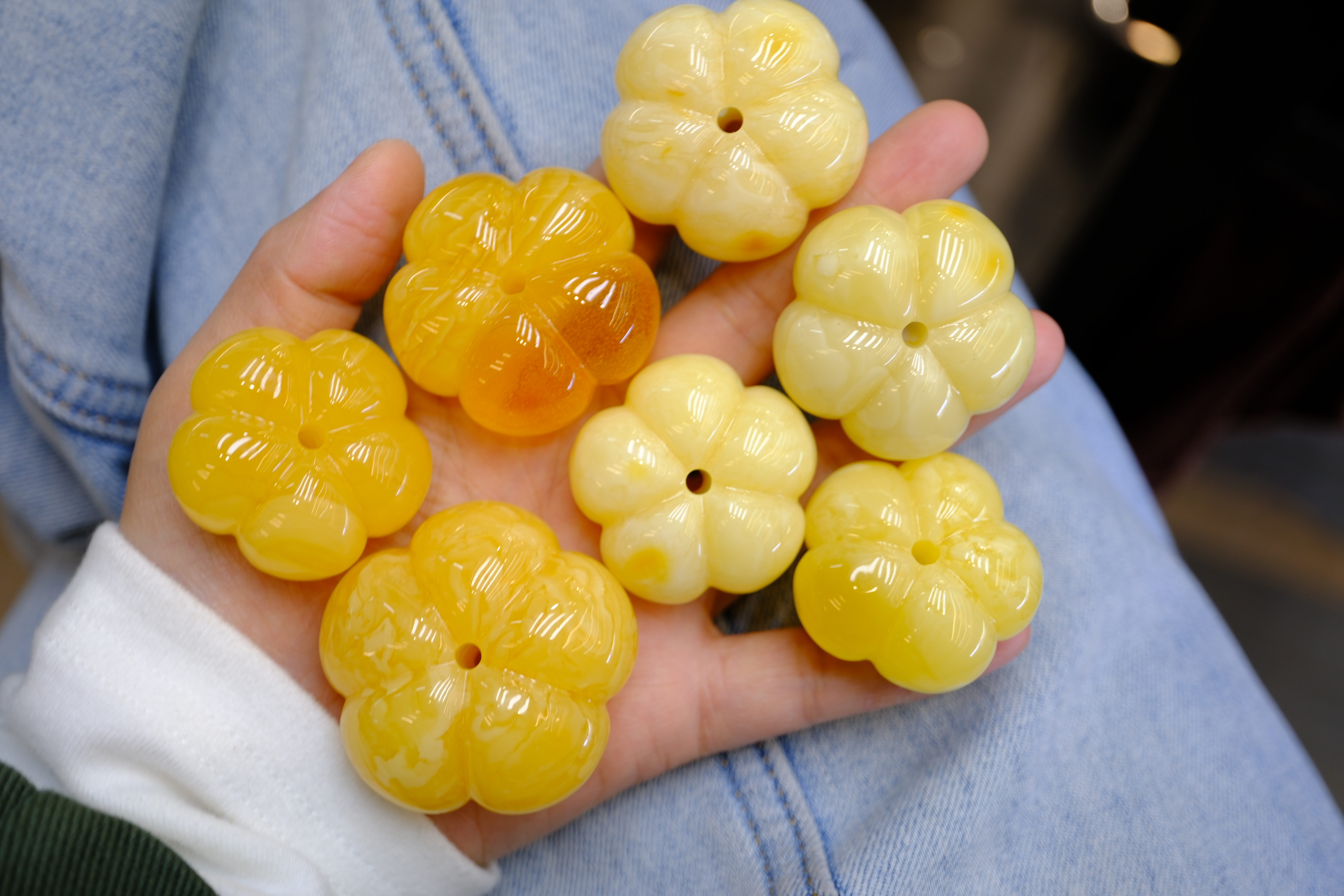 天然蜜蜡五瓣花吊坠项链首饰珠宝珠宝玄学翡翠玉手镯首饰琥珀蜜蜡详情图4