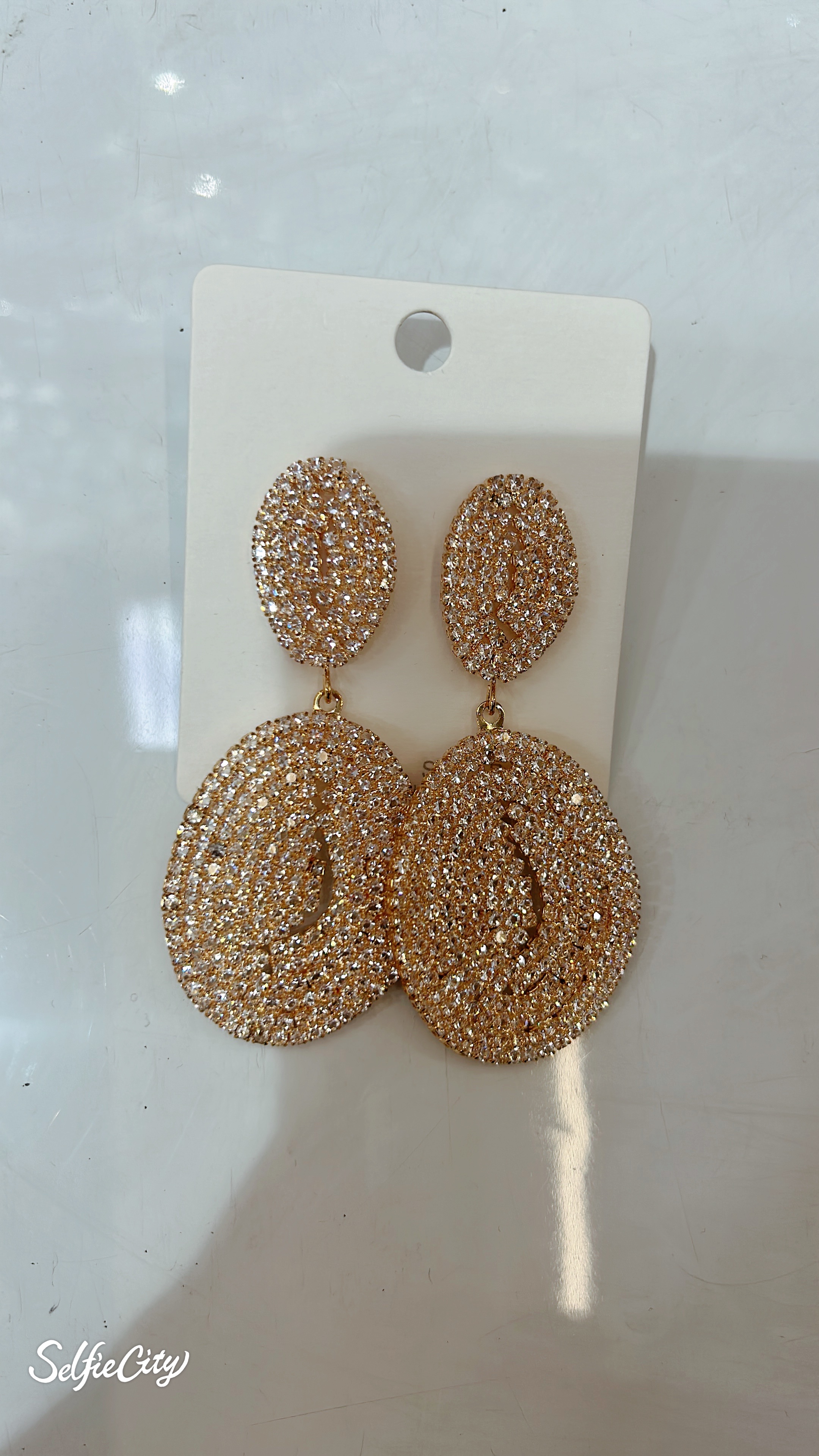 韩国韩流夸张时尚精店裸钻耳环