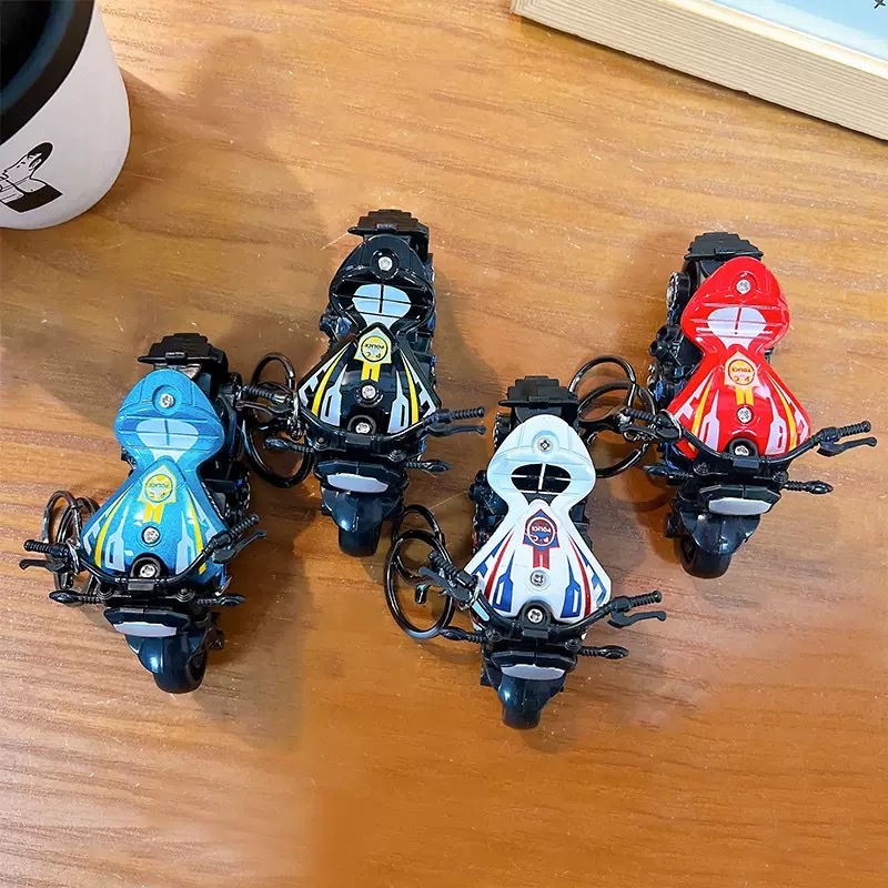 Creative and cool Huili motorcycle keychain, fun and stress-relieving student toy pendant, bag accessory keychain, cartoon keychain pendant, keychain cartoon keychain pendant