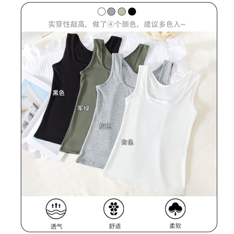 The new spring and summer threaded women's vest is a versatile top that can be worn as an inner or outer layer for women Application Scenario