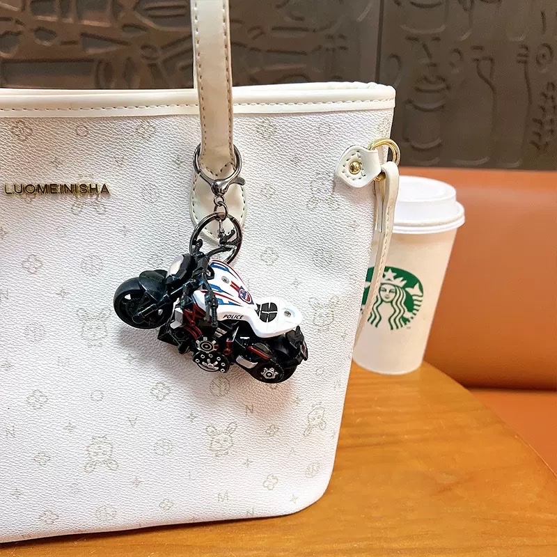 Creative and cool Huili motorcycle keychain, fun and stress-relieving student toy pendant, bag accessory keychain, cartoon keychain pendant, keychain cartoon keychain pendant details Picture