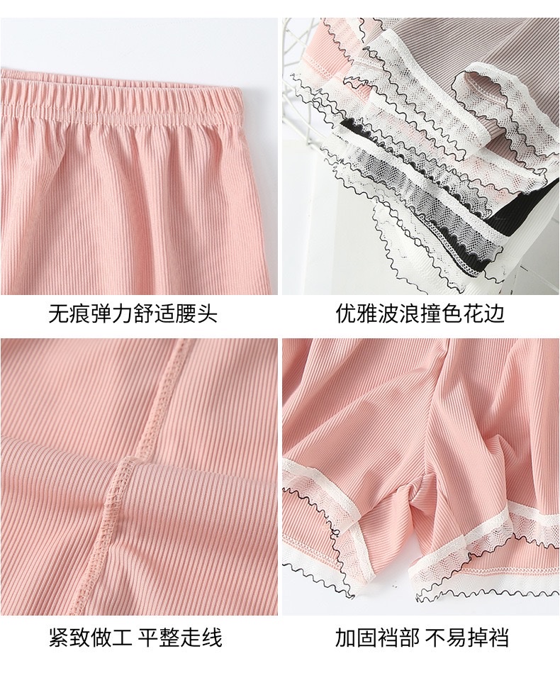 Summer's new women's safety pants: black edge contrasting color leggings, shorts, loose and can be worn as outerwear, safety pants, and capillaries detail image 6