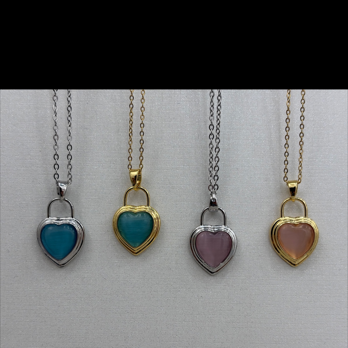 夏日彩色糖果爱心项链 闺蜜项链女 多巴胺心形锁骨链时尚潮流款