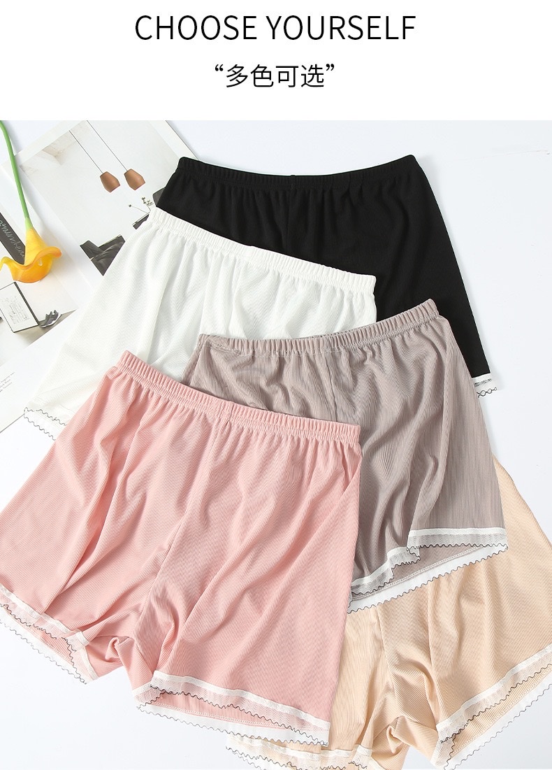 Summer's new women's safety pants: black edge contrasting color leggings, shorts, loose and can be worn as outerwear, safety pants, and capillaries detail image 7