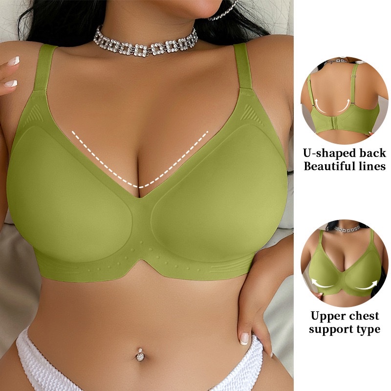 Cross-border plus-size underwear: large bust, small bust, anti-sagging, soft support, gathering, no steel ring, sports bra, large cup bra