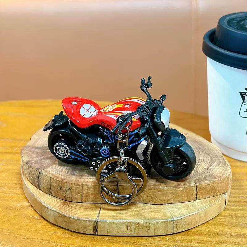 Creative and cool Huili motorcycle keychain, fun and stress-relieving student toy pendant, bag accessory keychain, cartoon keychain pendant, keychain cartoon keychain pendant Specification image