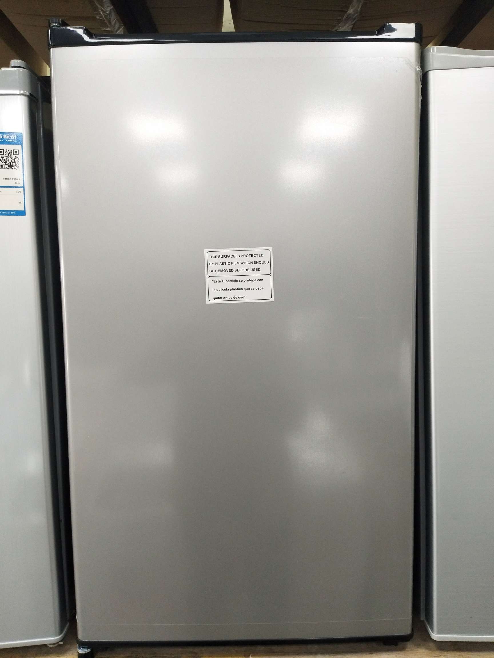 单开门冰箱 银色公寓小冰箱 外贸冰箱
