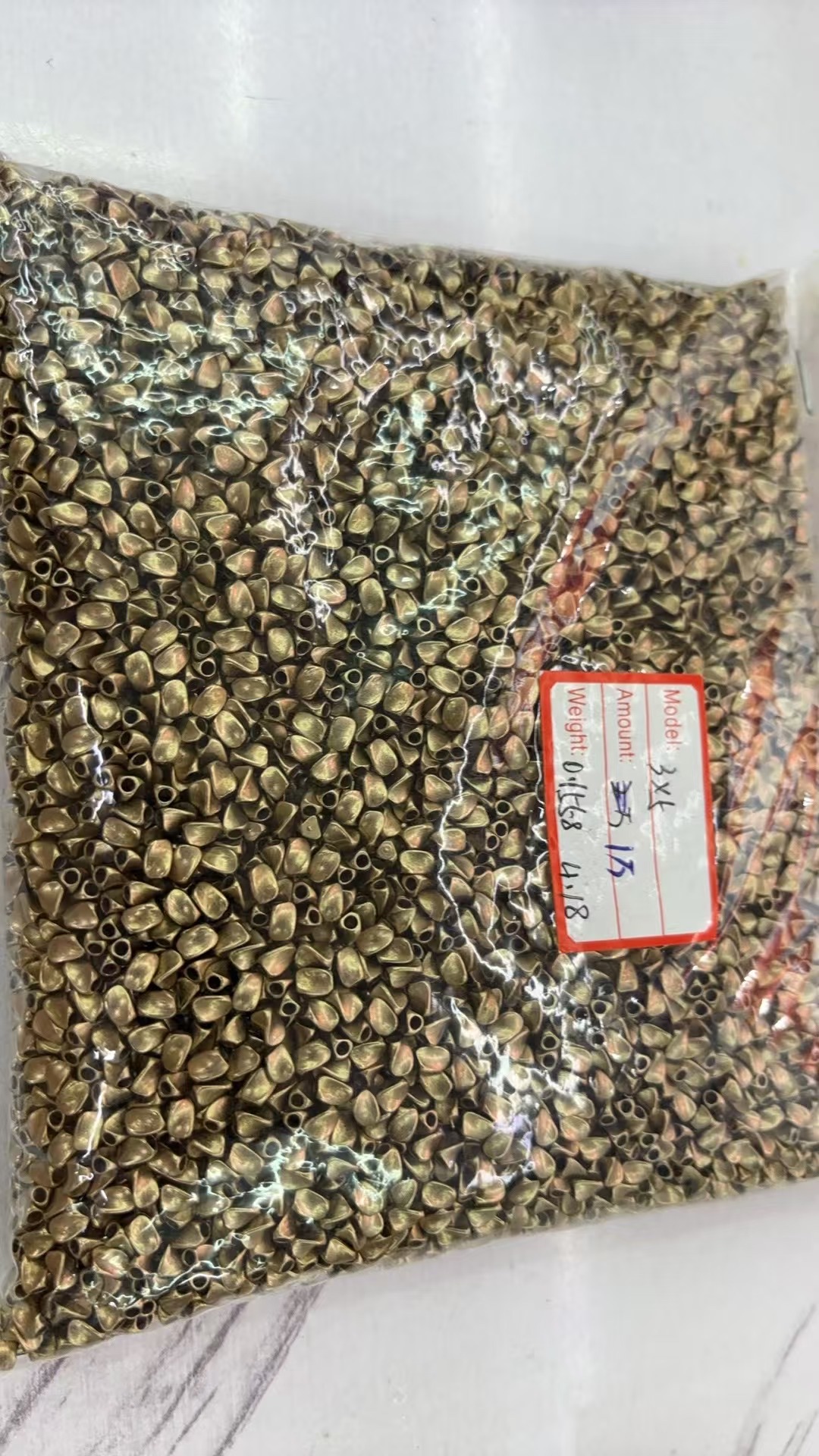 铜配件 三角扭珠 批花珠手工制作材料 DIY饰品 厂家直销 来样定做