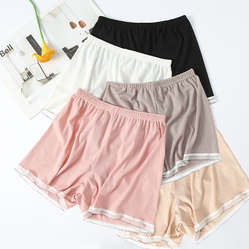 Summer's new women's safety pants: black edge contrasting color leggings, shorts, loose and can be worn as outerwear, safety pants, and capillaries Specification image