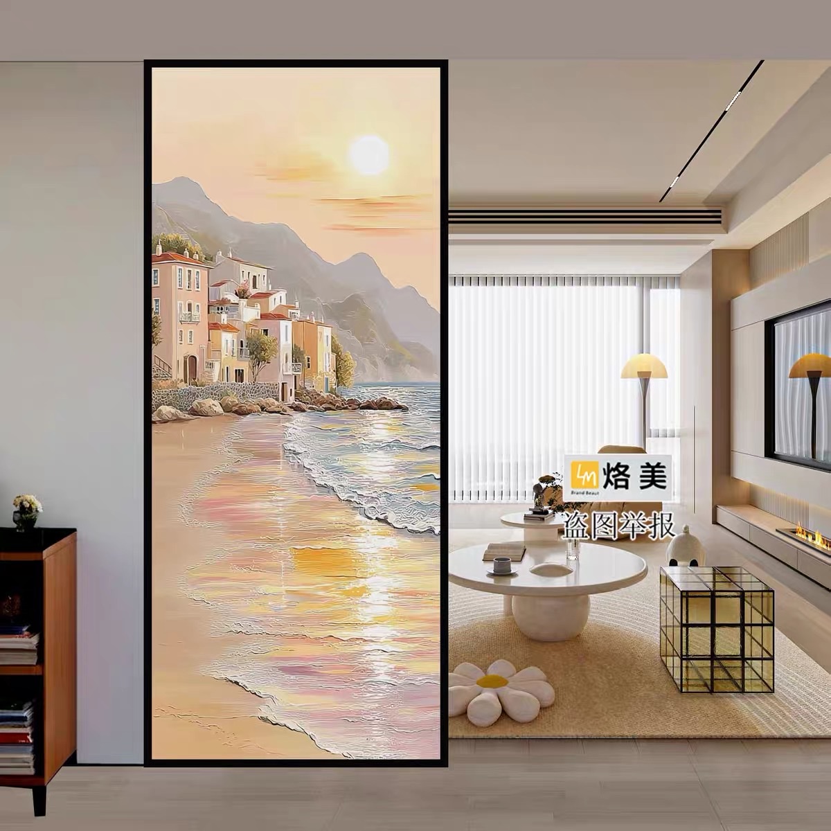 农村客厅装饰画油画画布画房间画简约风格挂画，全手绘油画详情图5