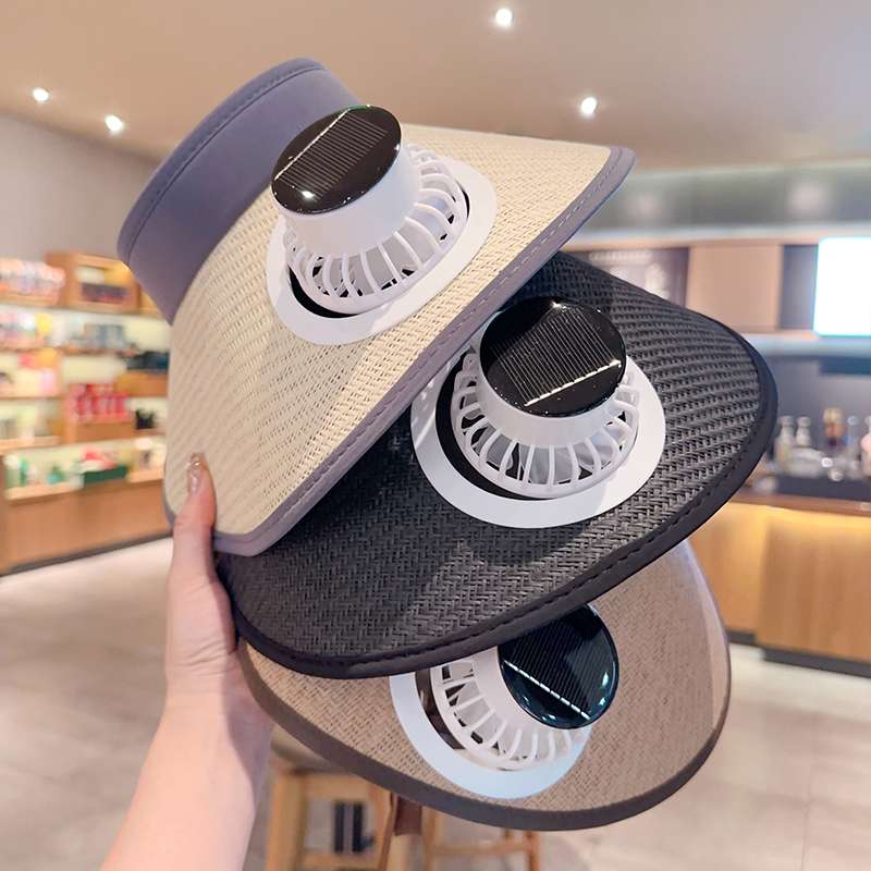 风扇帽子迷你手持小风扇便携式USB充电小电风扇夏日降温神器产品图