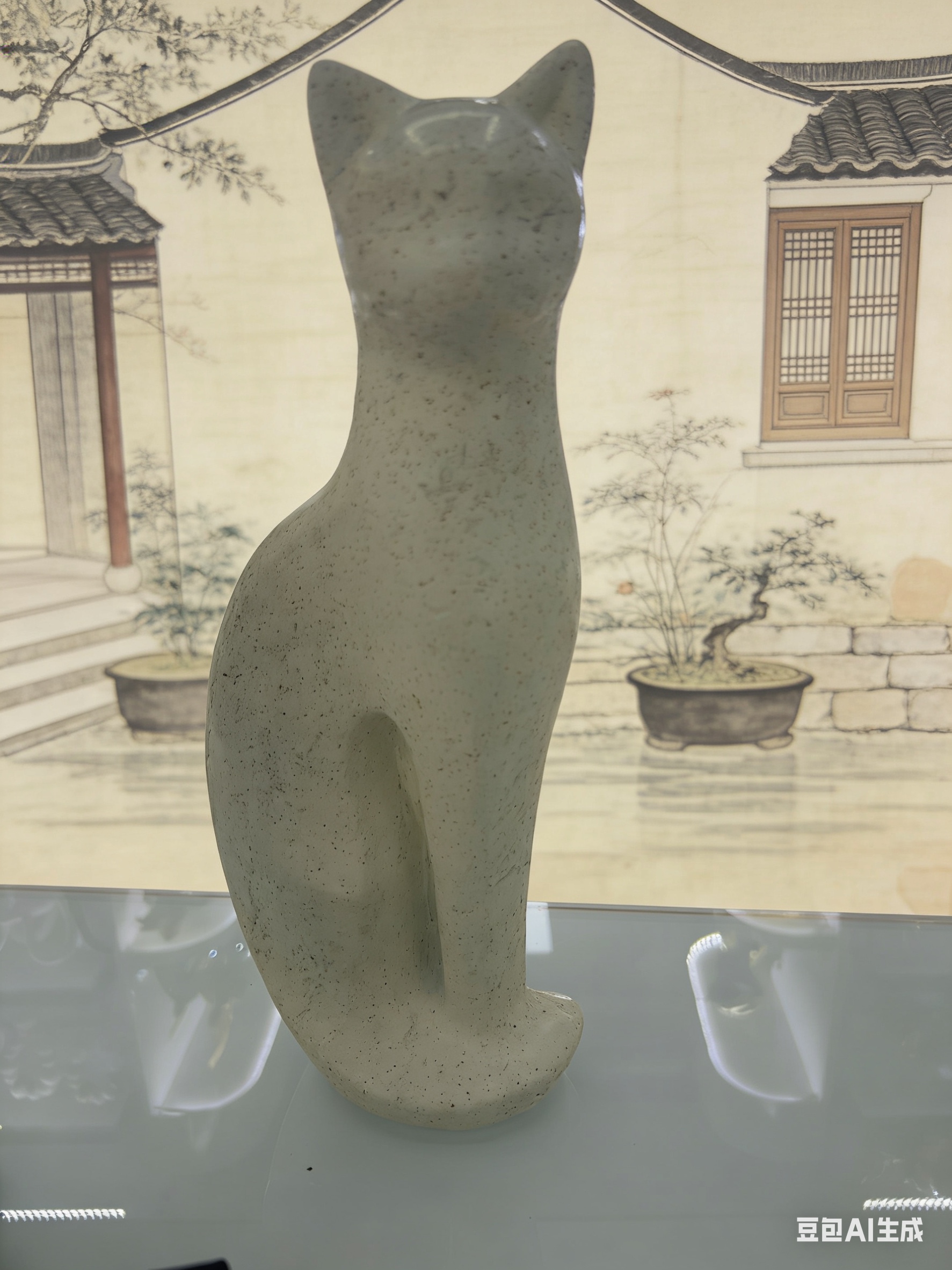 抽象猫摆件