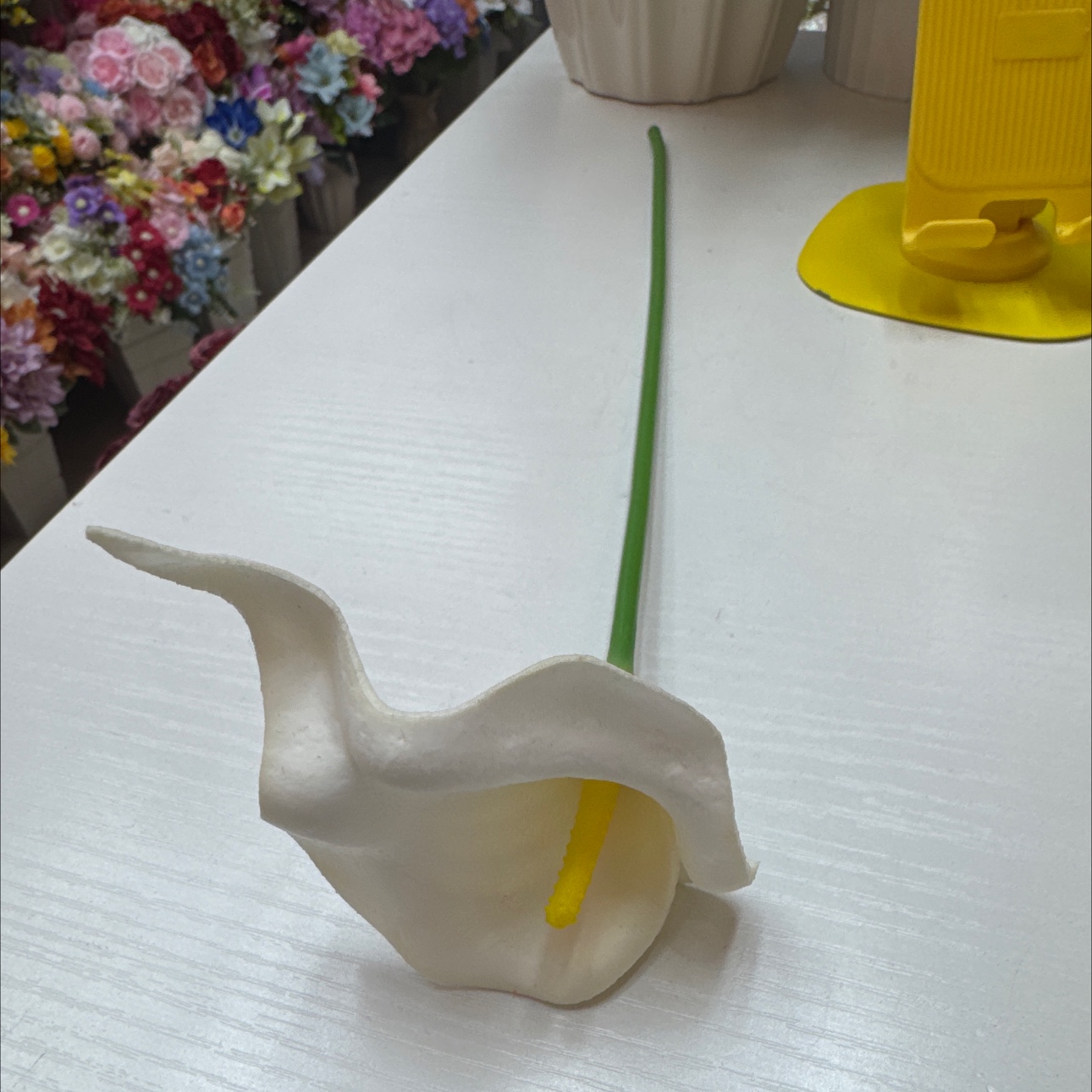 仿真花假花单只pu马蹄莲  单只马蹄莲 假花仿真花