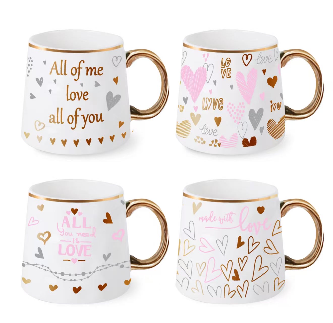 电镀陶瓷杯 情人节系列陶瓷工艺