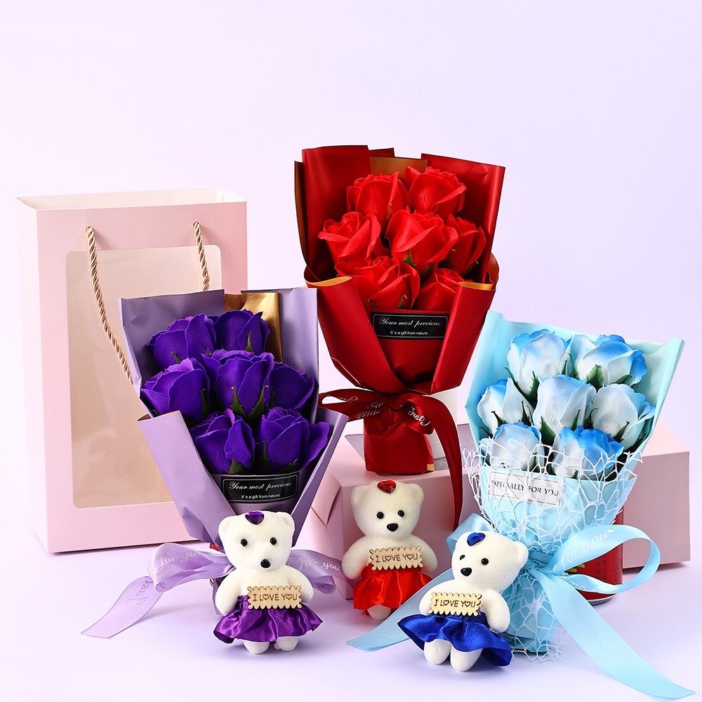 Artificial flowers, Valentine's Day and Teachers' Day flower small ornaments, anti-corrosion and anti-fading artificial decorative flowers, artificial flowers, artificial flowers