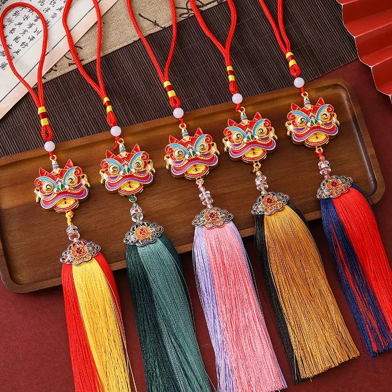 醒狮车挂 狮子挂件 舞狮中国结 年货 节庆
