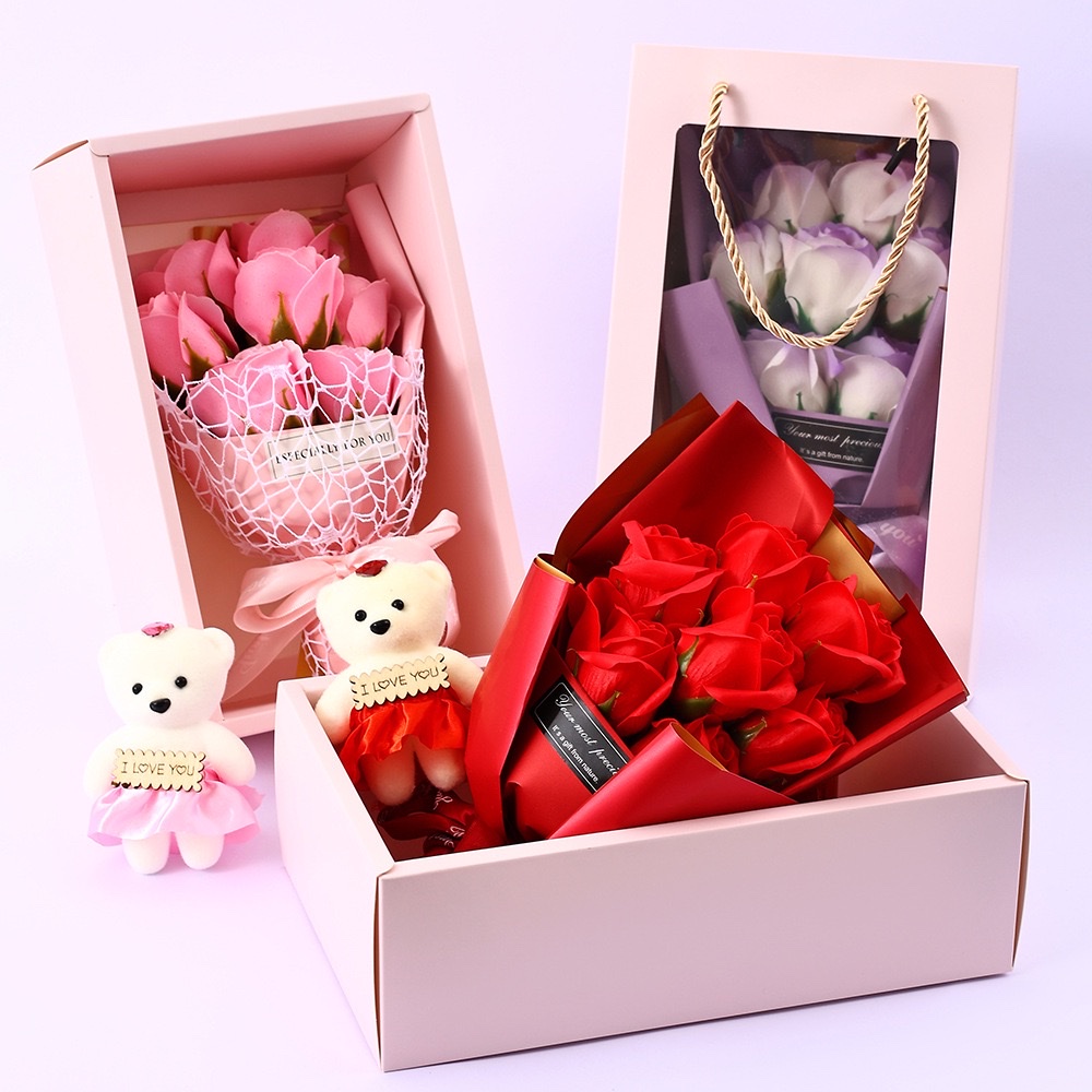 Artificial flowers, Valentine's Day and Teachers' Day flower small ornaments, anti-corrosion and anti-fading artificial decorative flowers, artificial flowers, artificial flowers Specification image
