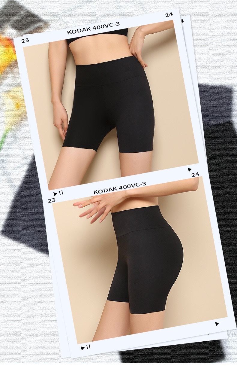 New anti-leakage safety pants, shark pants, high-waisted and curving women's underwear, seamless nylon three-inch leggings, Barbie pants detail image 14