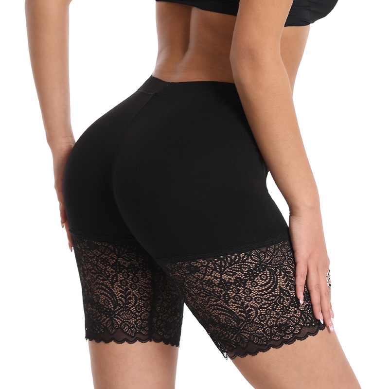 Cross-border European and American large-sized lace-trimmed shorts and safety pants for women, modal, overweight and thickened base layer to prevent exposure details Picture