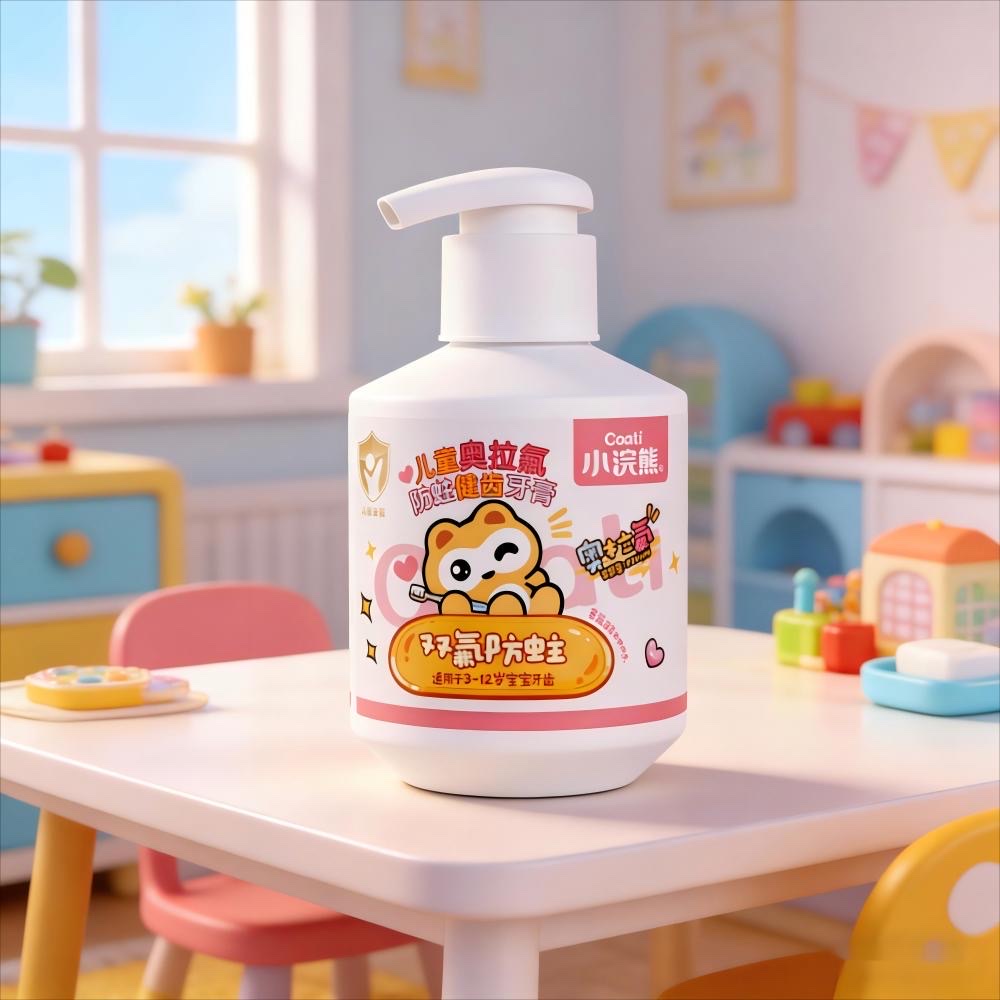 Little Raccoon Children's Olafu Anti-Cavity Tooth Health Toothpaste, Double Fluoride Toothpaste, specially designed for children aged 3 to 12 full figure