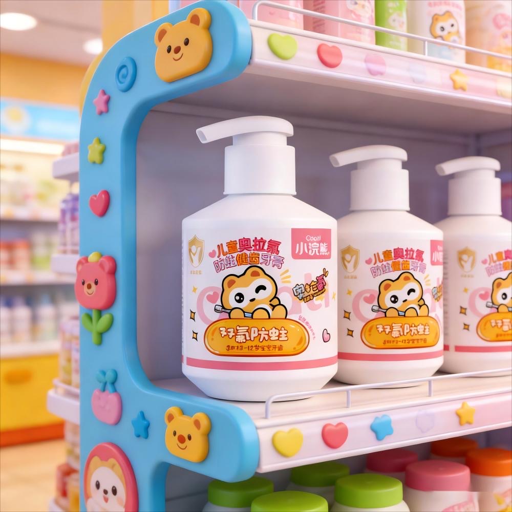 Little Raccoon Children's Olafu Anti-Cavity Tooth Health Toothpaste, Double Fluoride Toothpaste, specially designed for children aged 3 to 12 Specification drawing