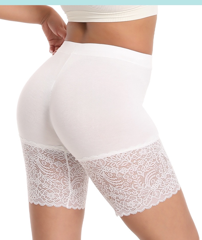 Cross-border European and American large-sized lace-trimmed shorts and safety pants for women, modal, overweight and thickened base layer to prevent exposure detail image 7