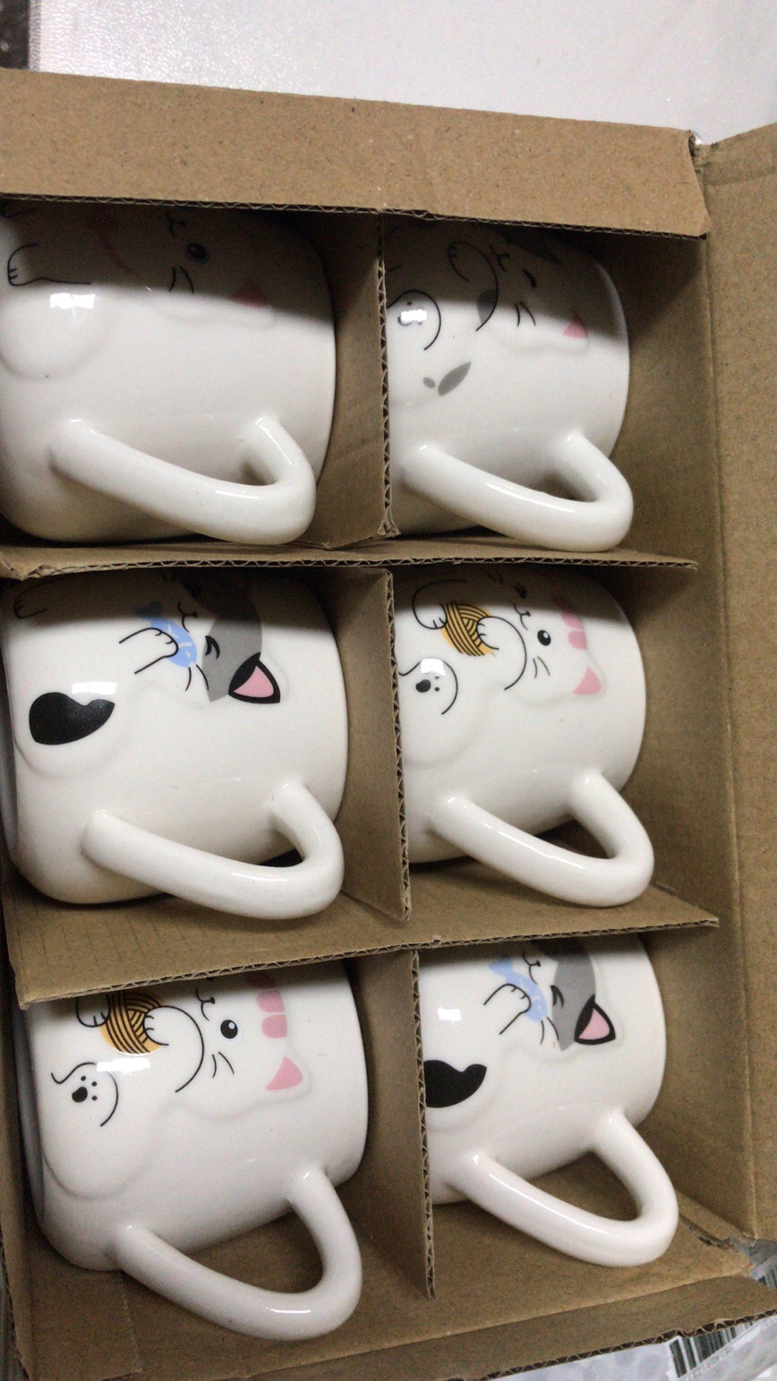 陶瓷杯 陶瓷水杯 陶瓷花清新典雅陶瓷装饰工艺品产品图