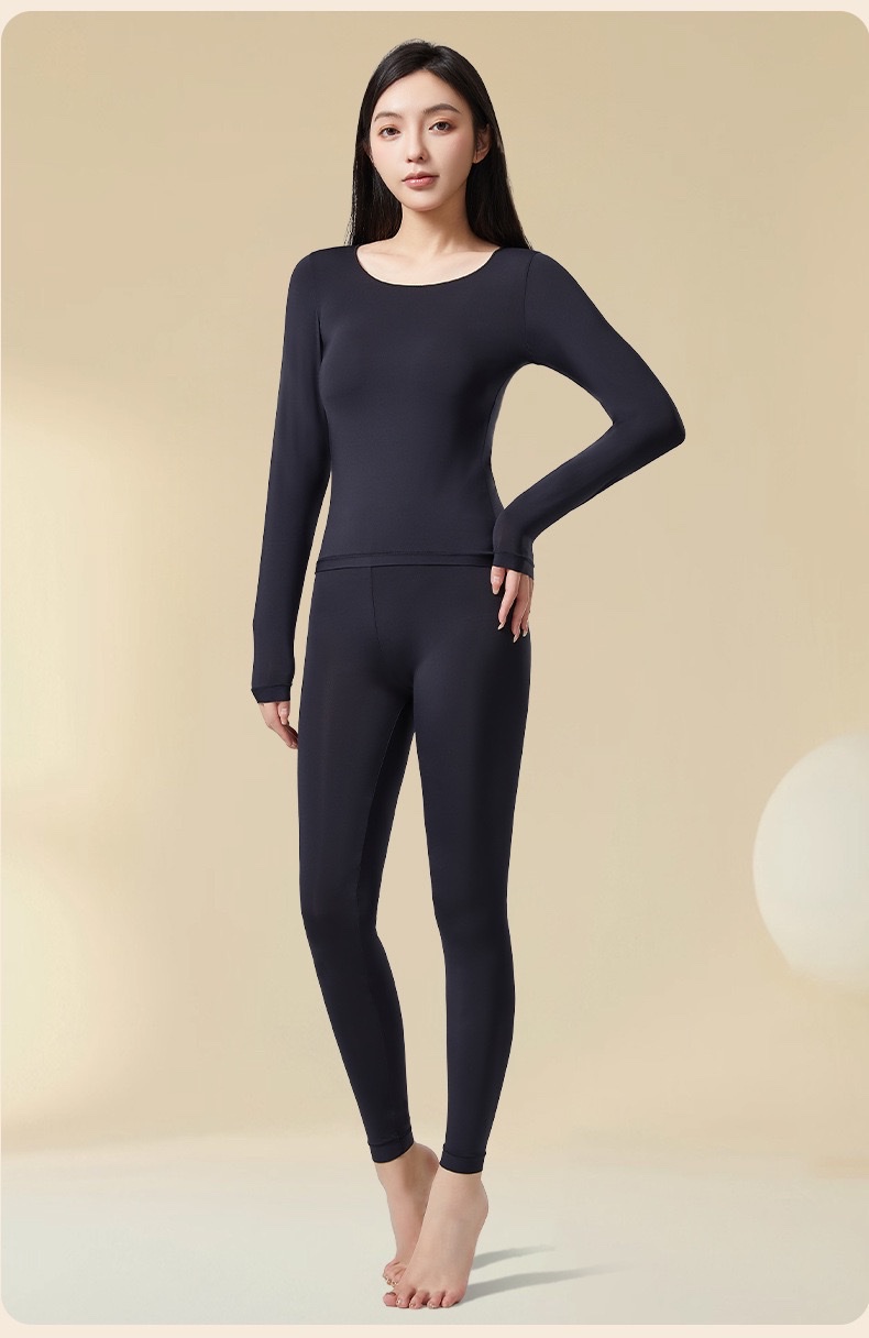 Wholesale of 37-degree constant-temperature thermal underwear, long Johns, women's sets, ultra-thin base garments, beauty garments, warm and traceless underwear for autumn and winter detail image 14